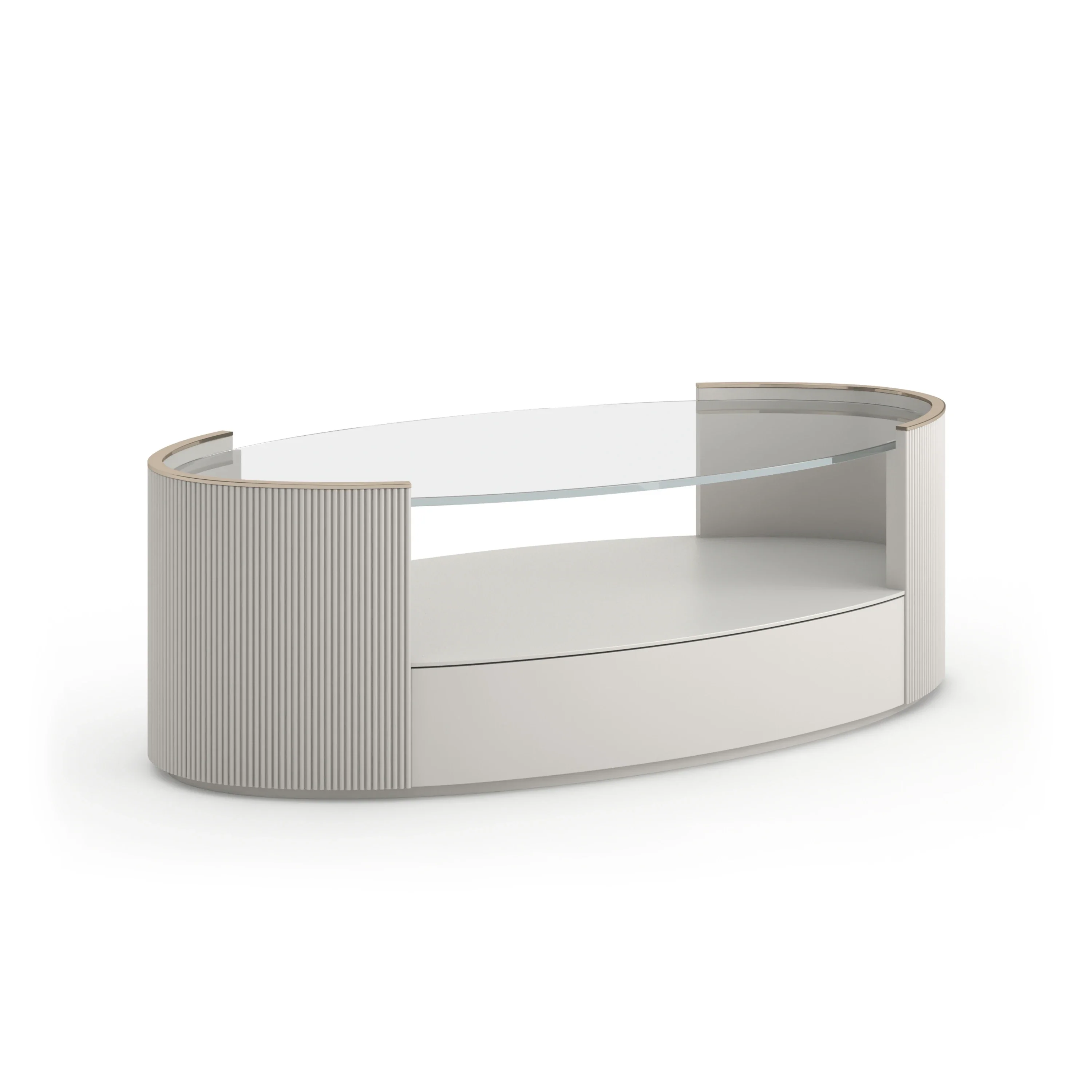 Love Oval Cocktail Table - Matte Pearl - Image 3