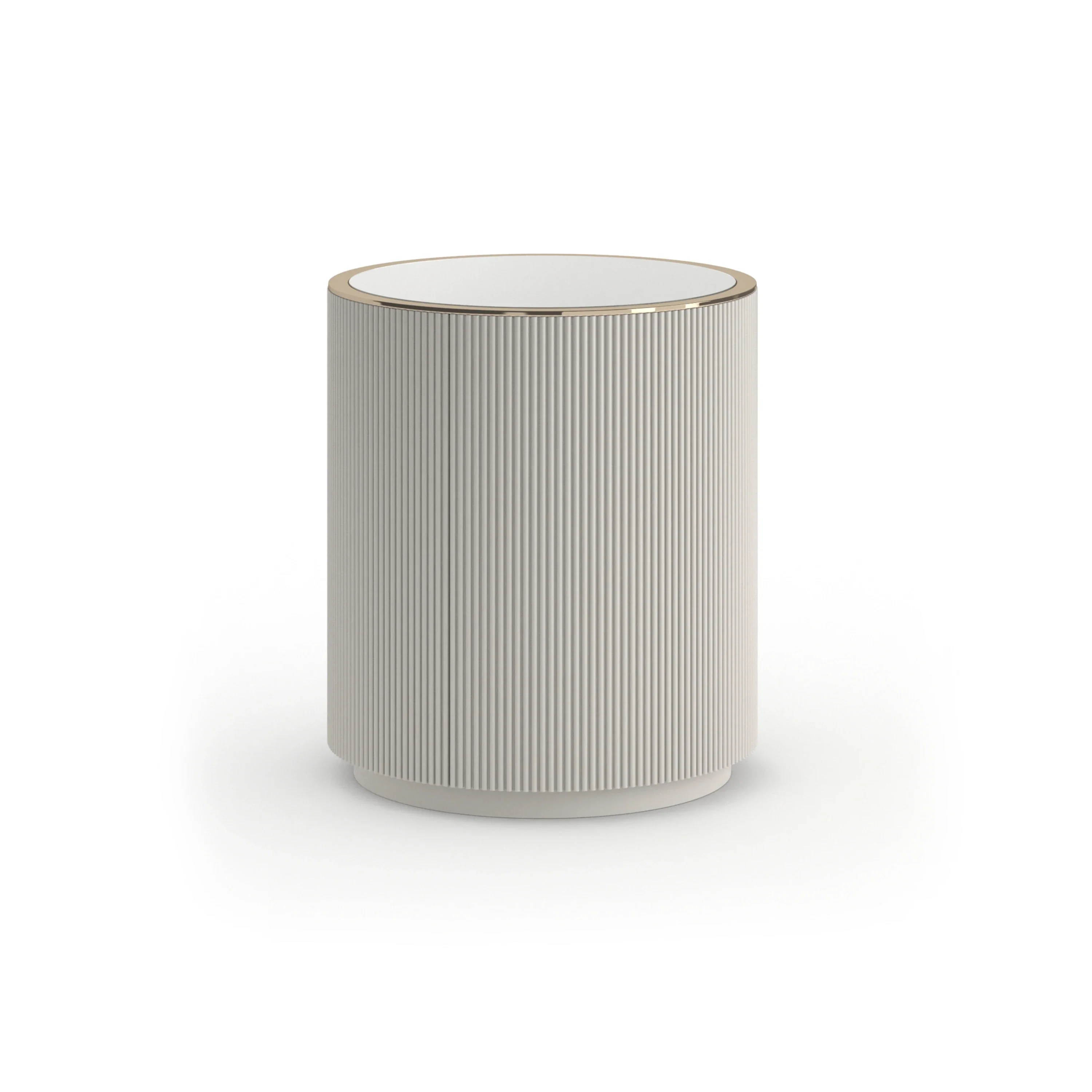 Love Round End Table - Matte Pearl - Image 2