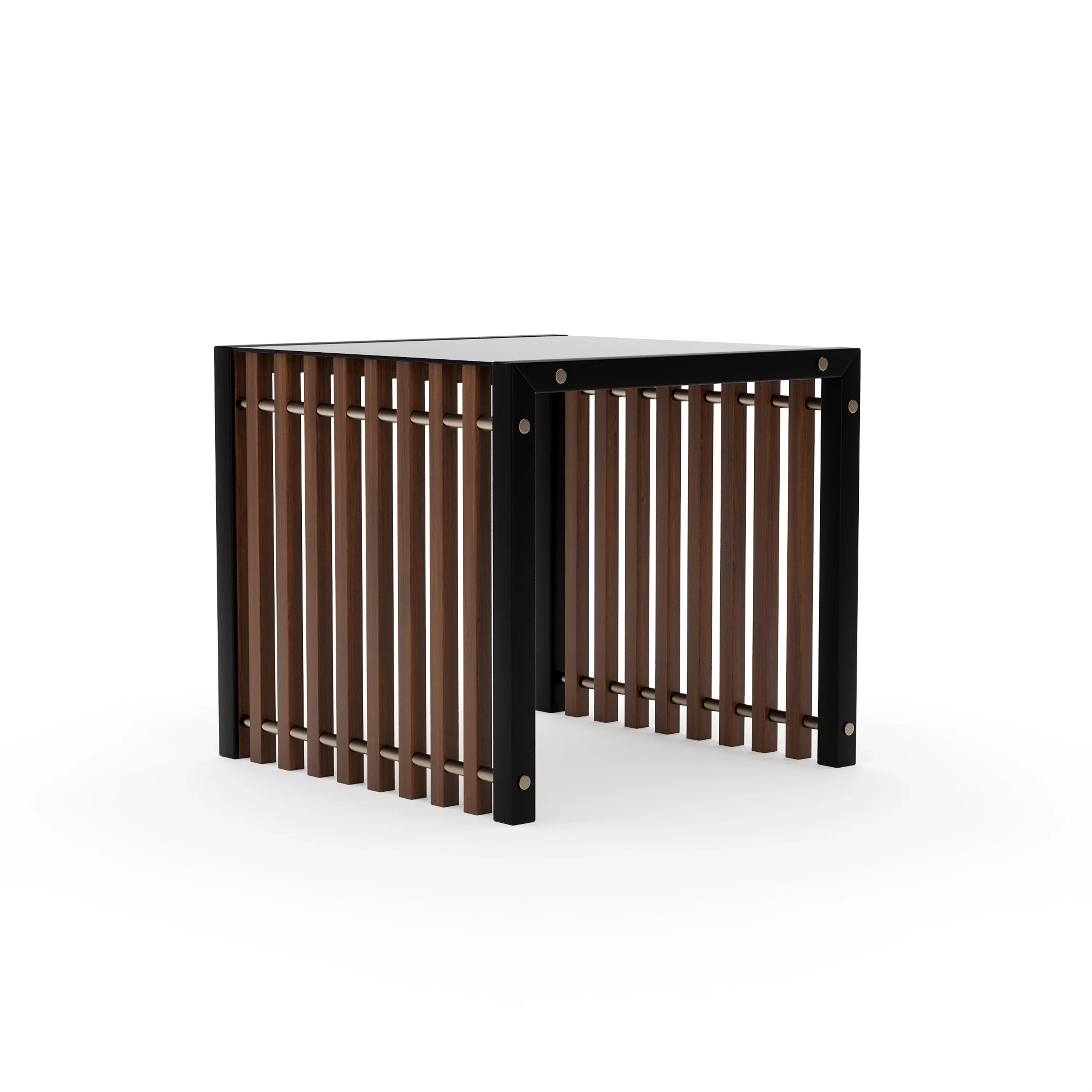 Pinstripe Dark End Table - Image 2