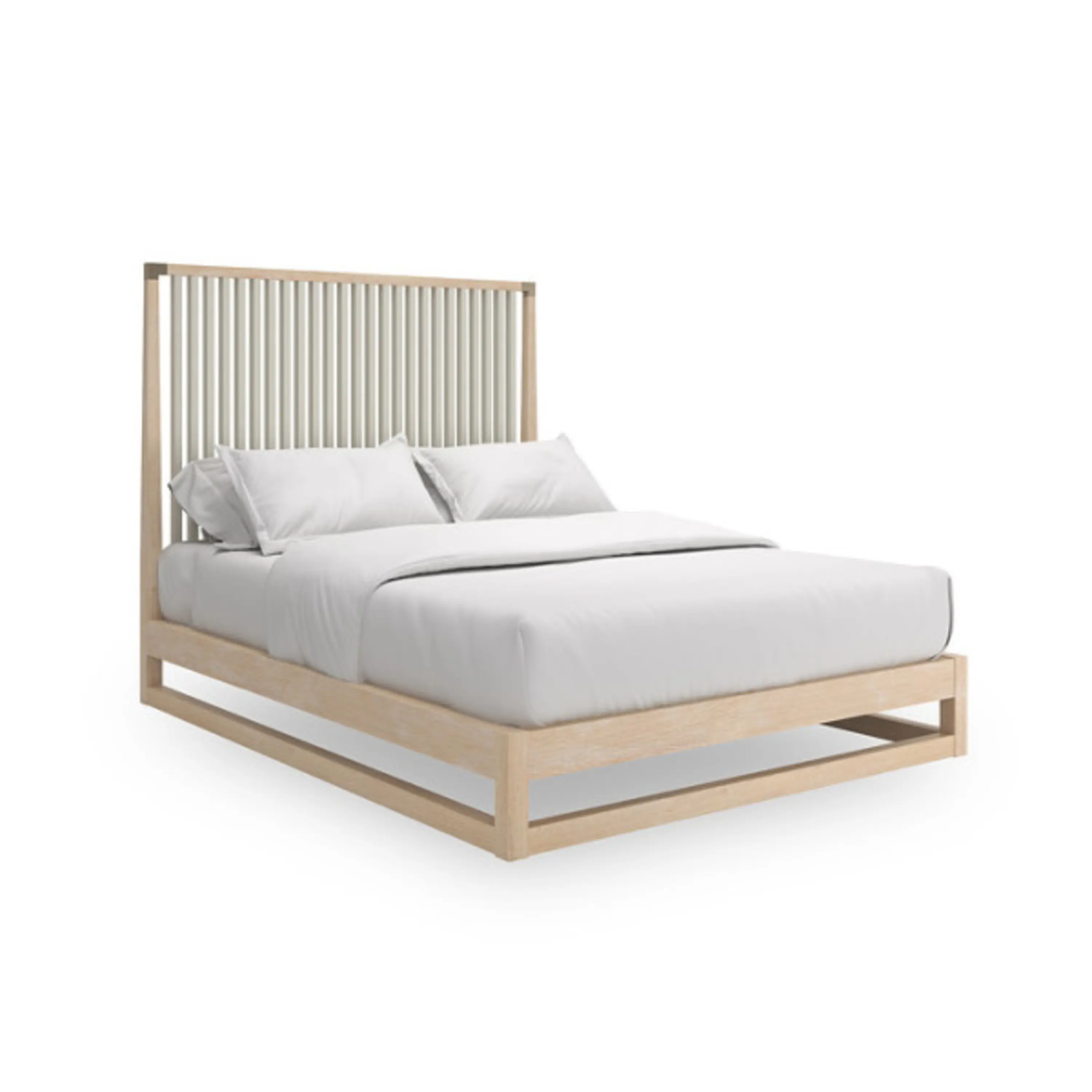 Pinstripe Slatted Kg Bed Light Hb - Image 2