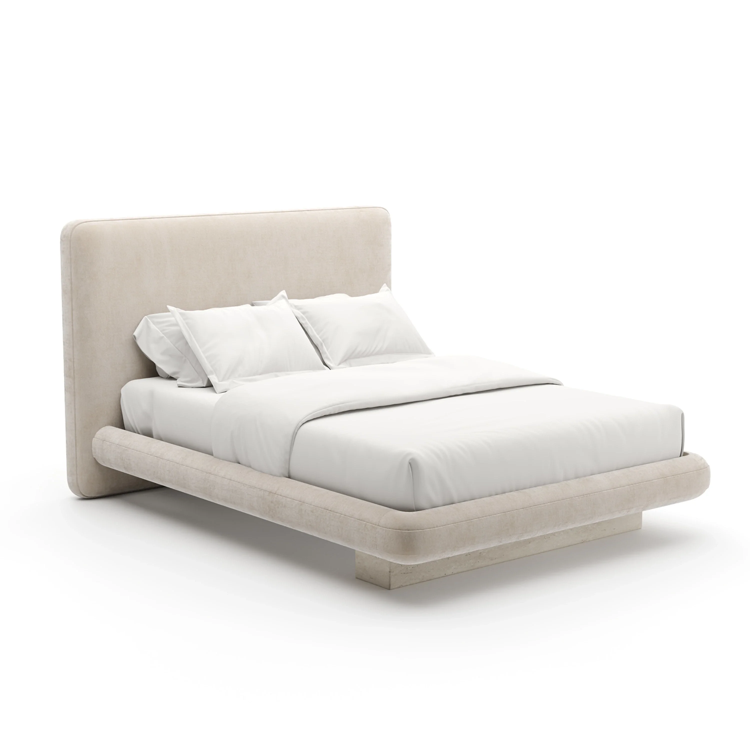 Overlap Uph Qn Bed Hb Ivory - Image 3