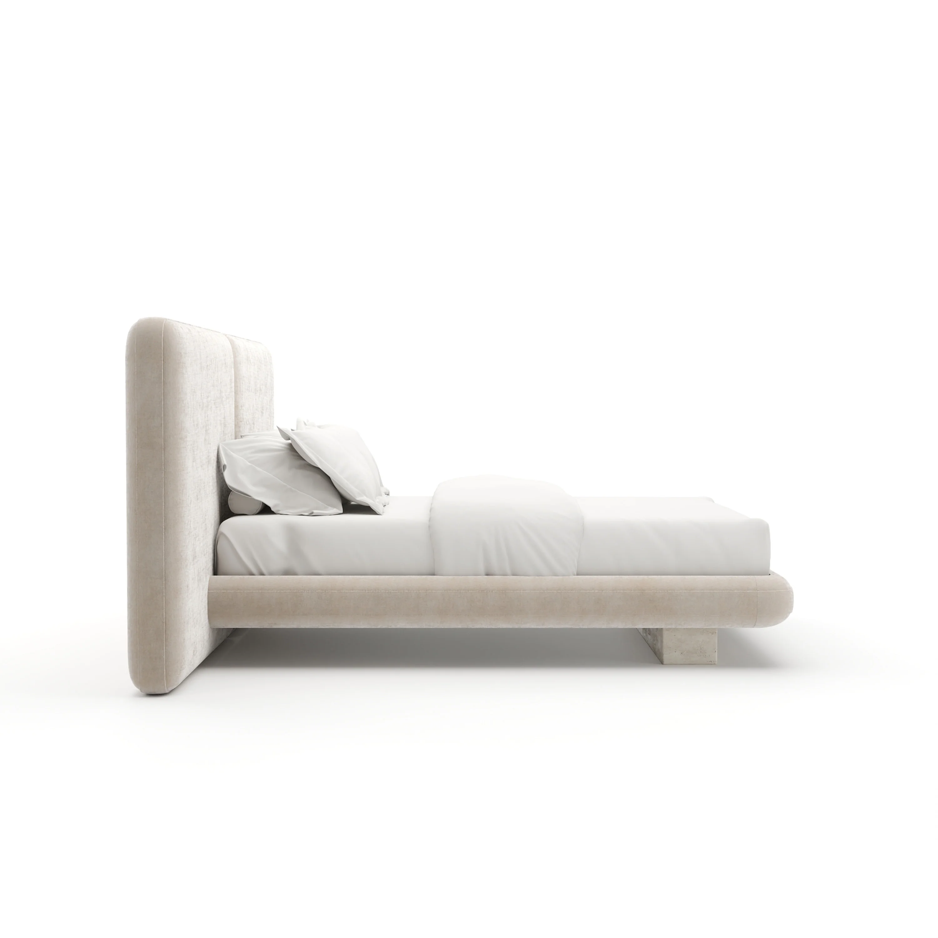 Overlap Uph 2 Panel Qn Bed Ivory - Image 3