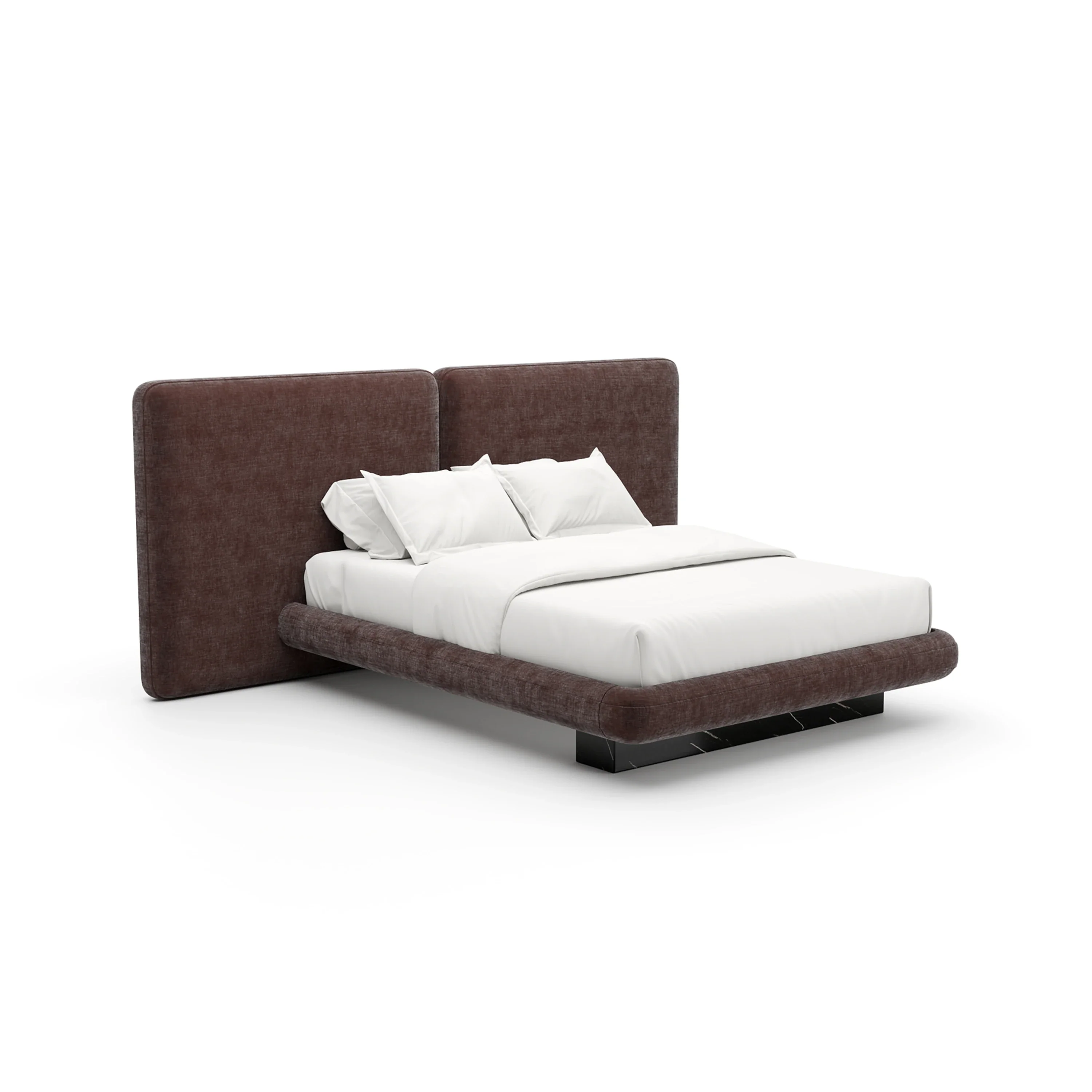 Overlap Uph 2 Pnl Qn Bed Dk Taupe - Image 5