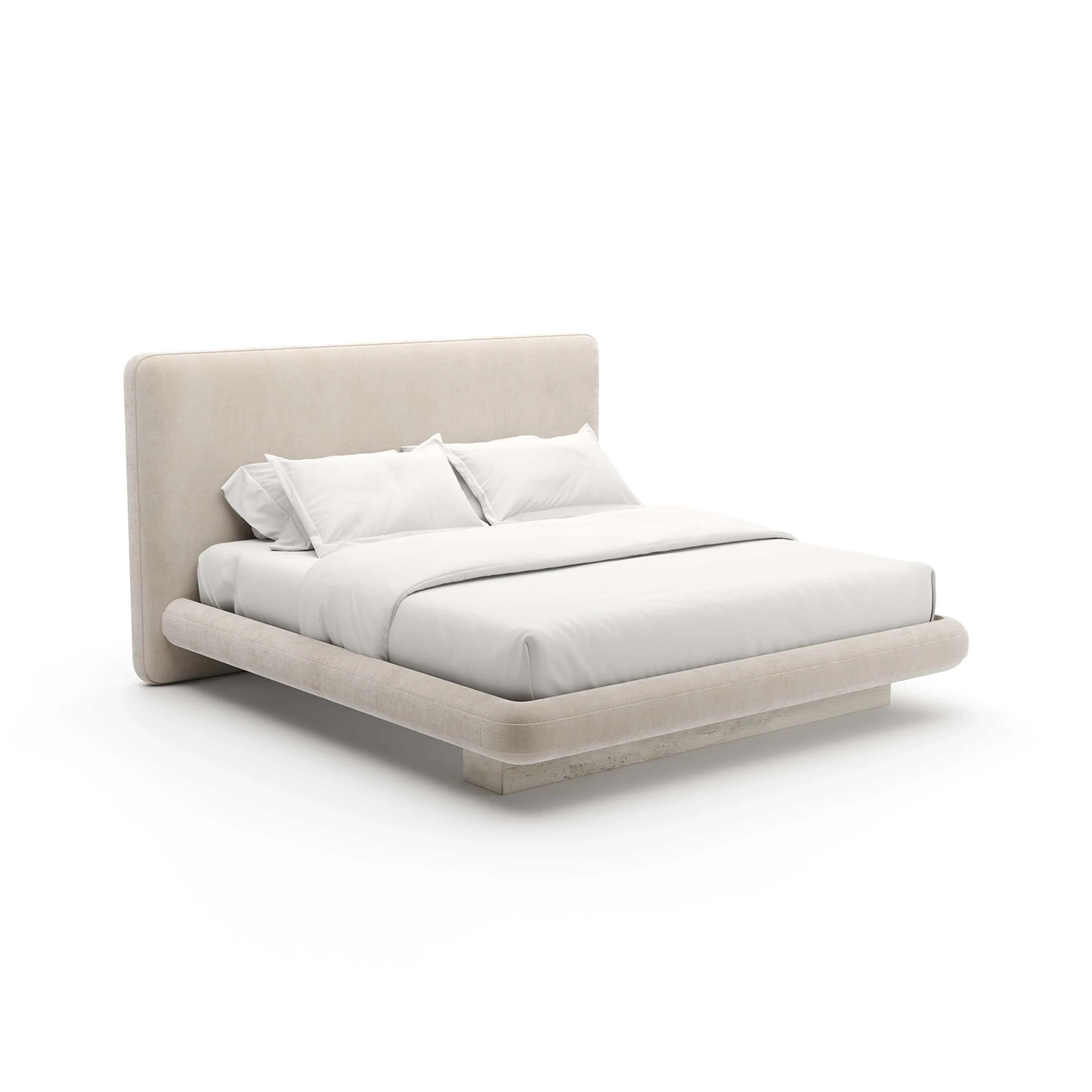 Overlap Uph Kg Bed Ivory - Image 3