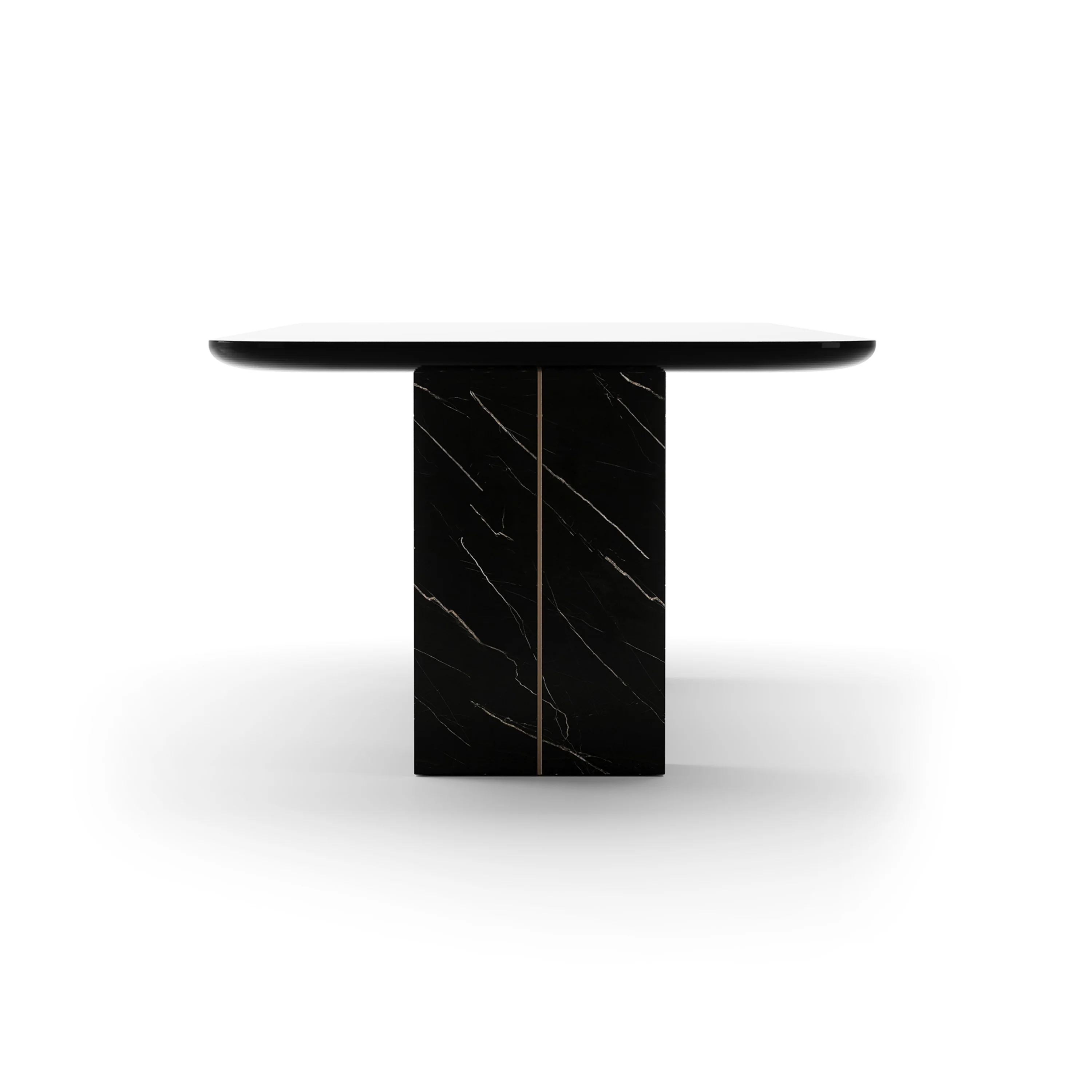 Overlap Rectangle Dining Table Dark - Image 6