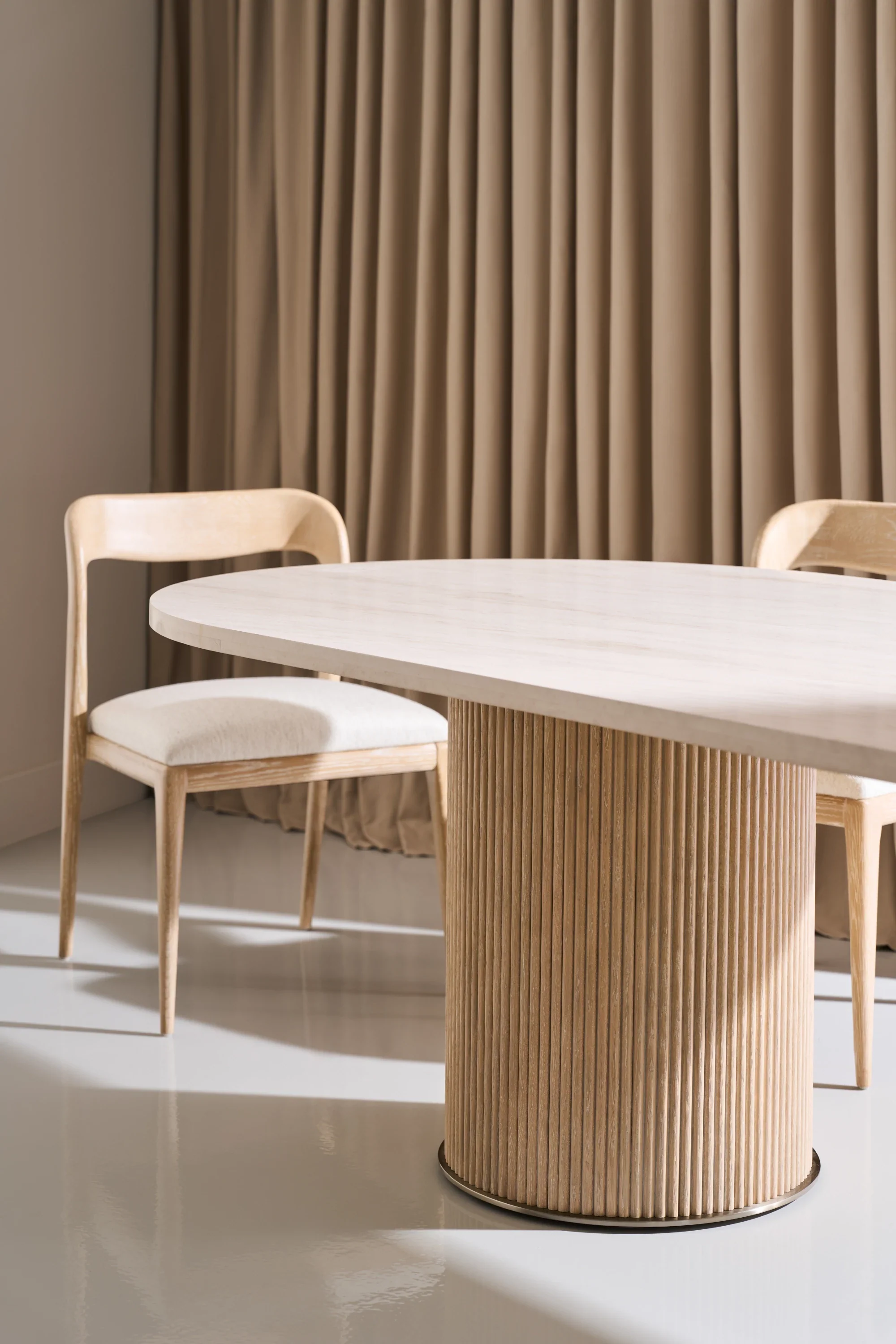 Rhythm  Oval Stone Top Dining Tbl - Image 5