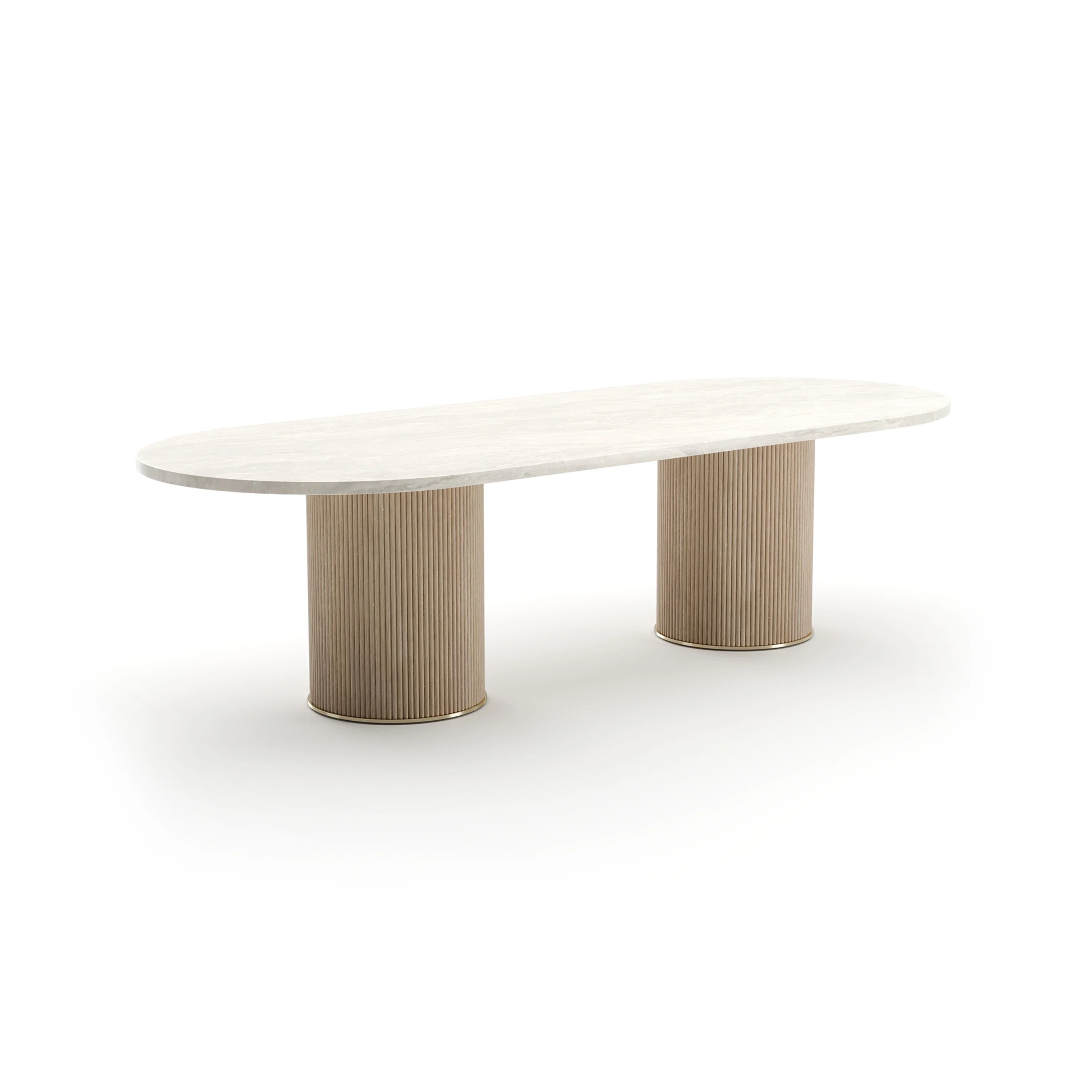 Rhythm  Oval Stone Top Dining Tbl - Image 6