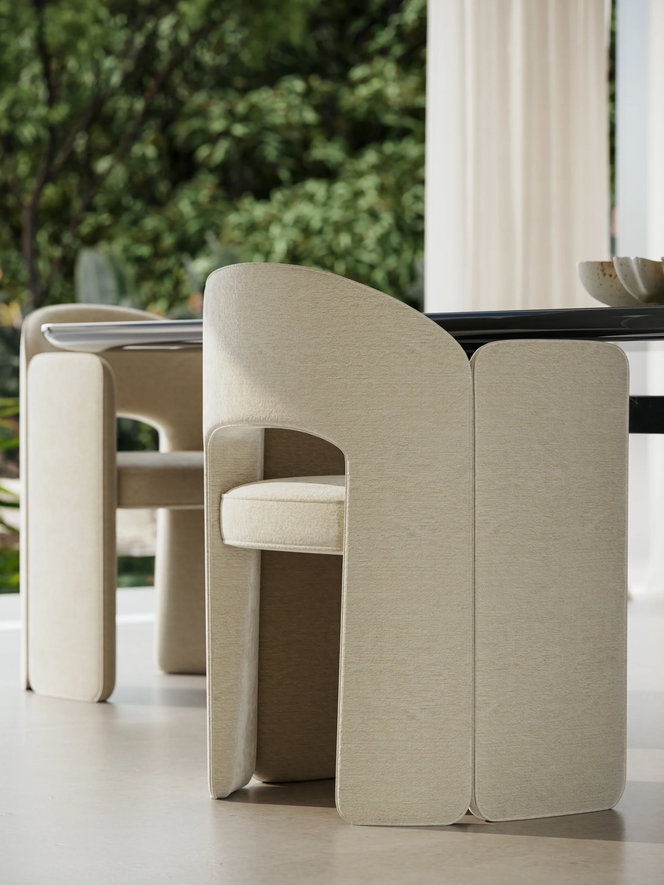 Overlap Arm Dining Chair - Image 4