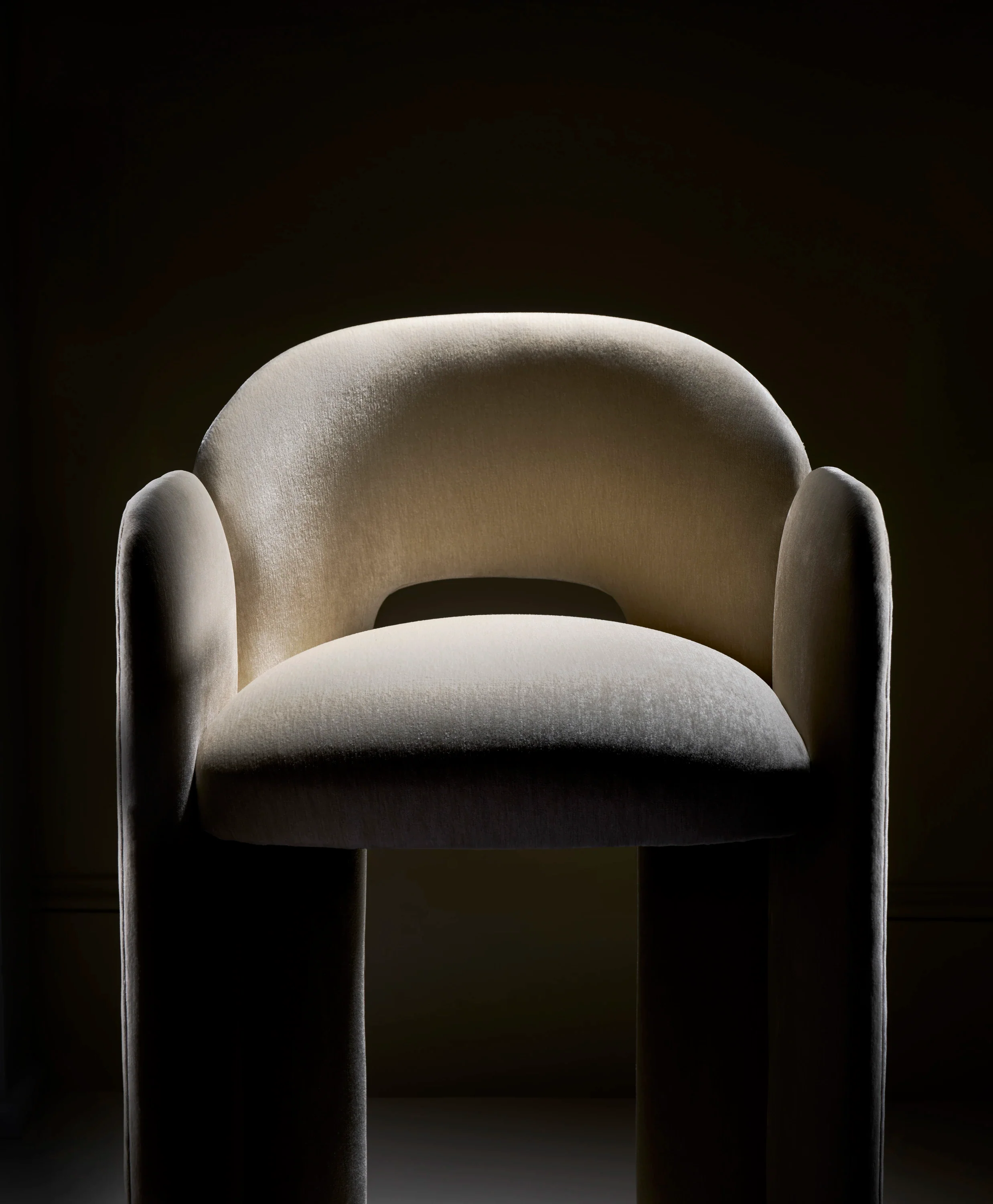 Overlap Bar Stool Ivory - Image 3