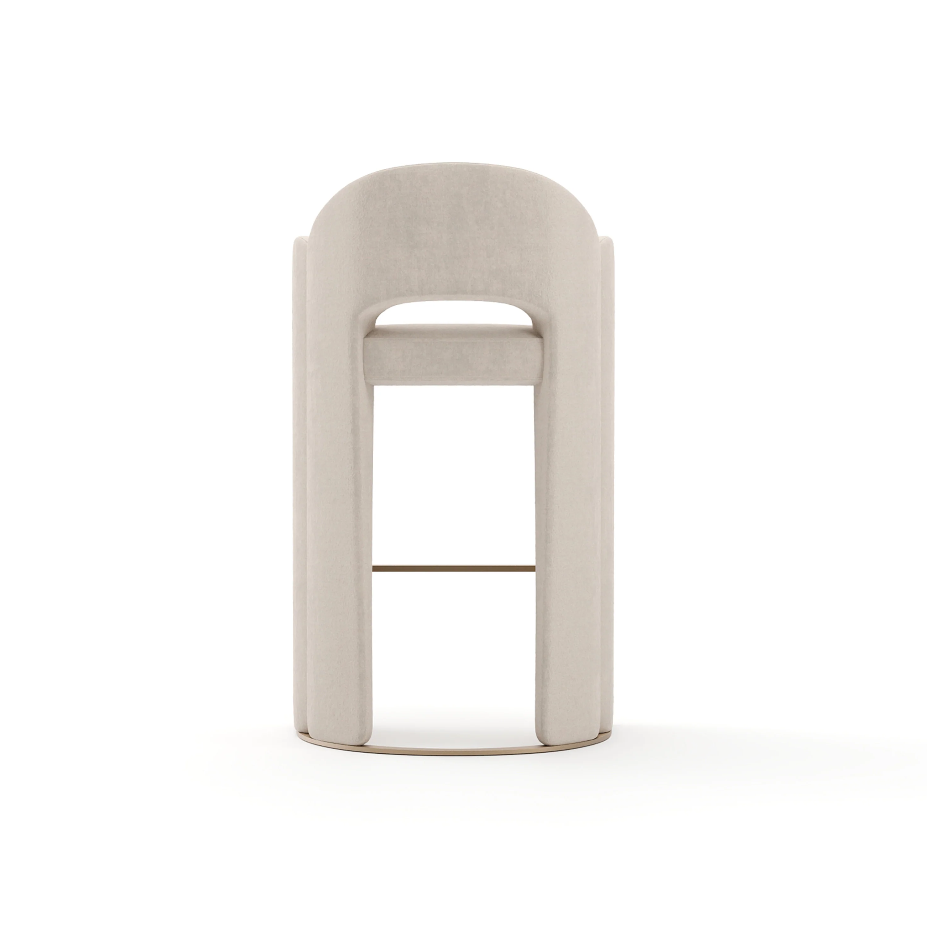 Overlap Bar Stool Ivory - Image 6