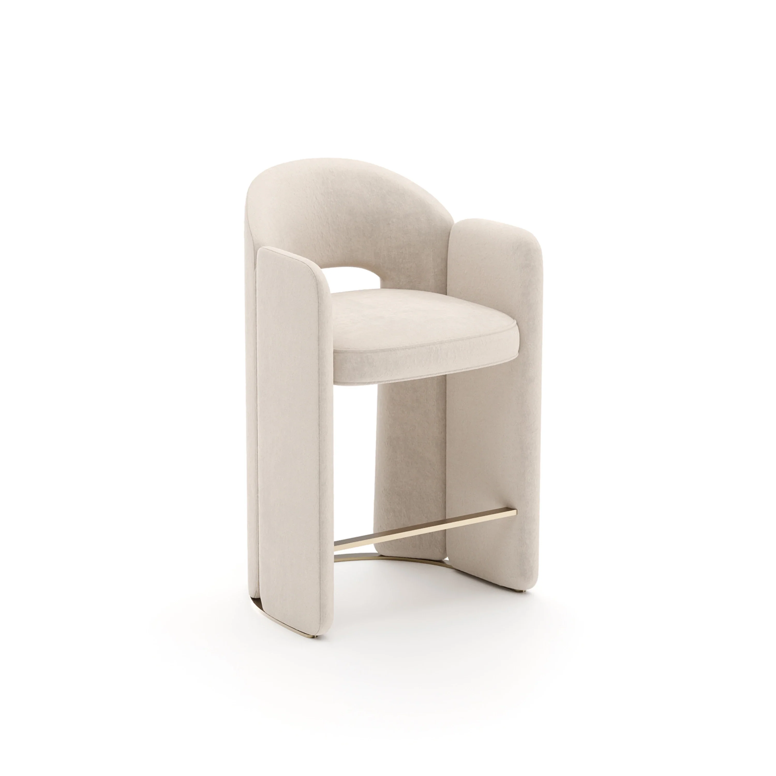 Overlap Counter Stool Ivory - Image 3