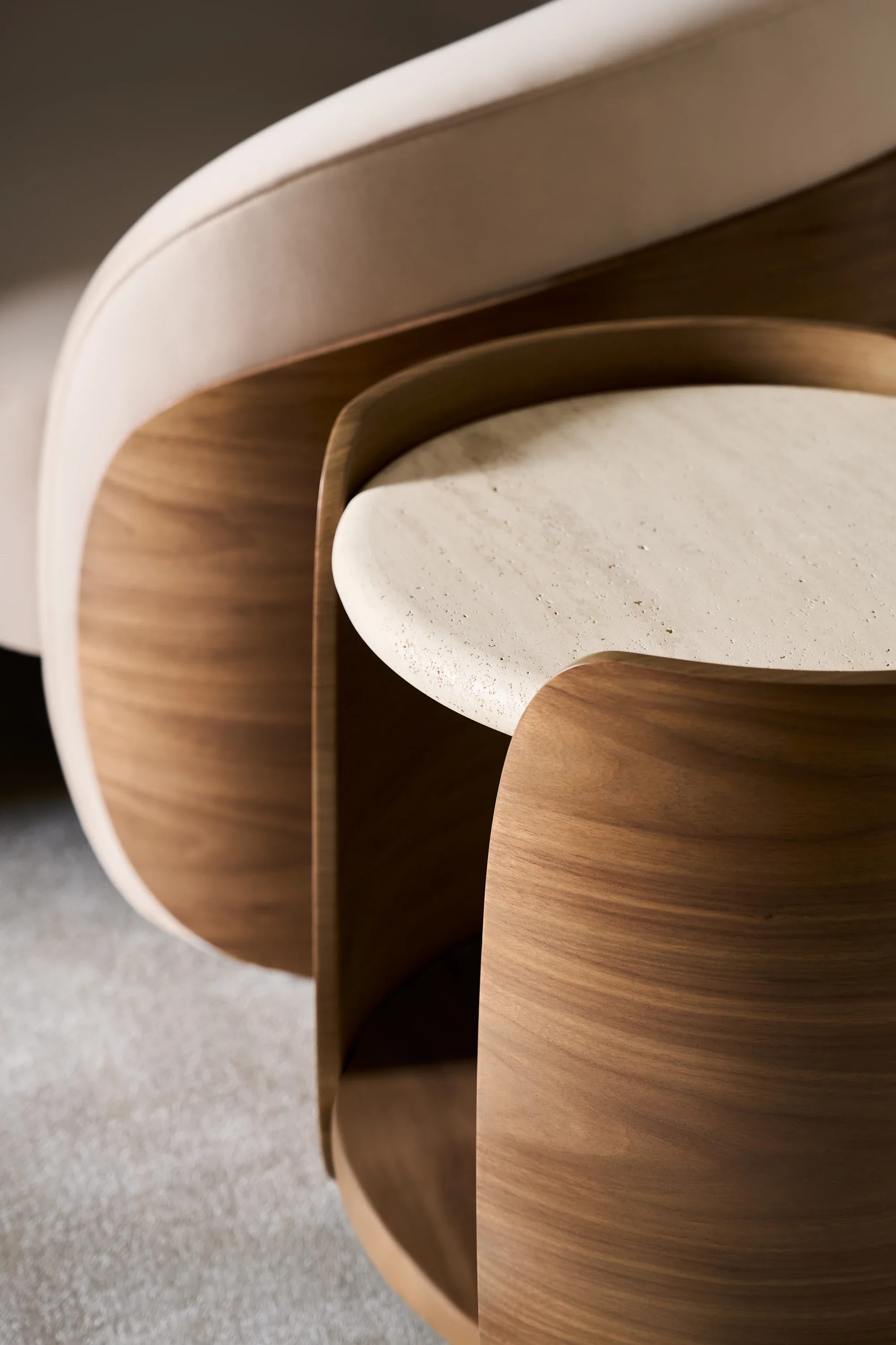Fleur Side Table W/ Wood Shelf - Image 3