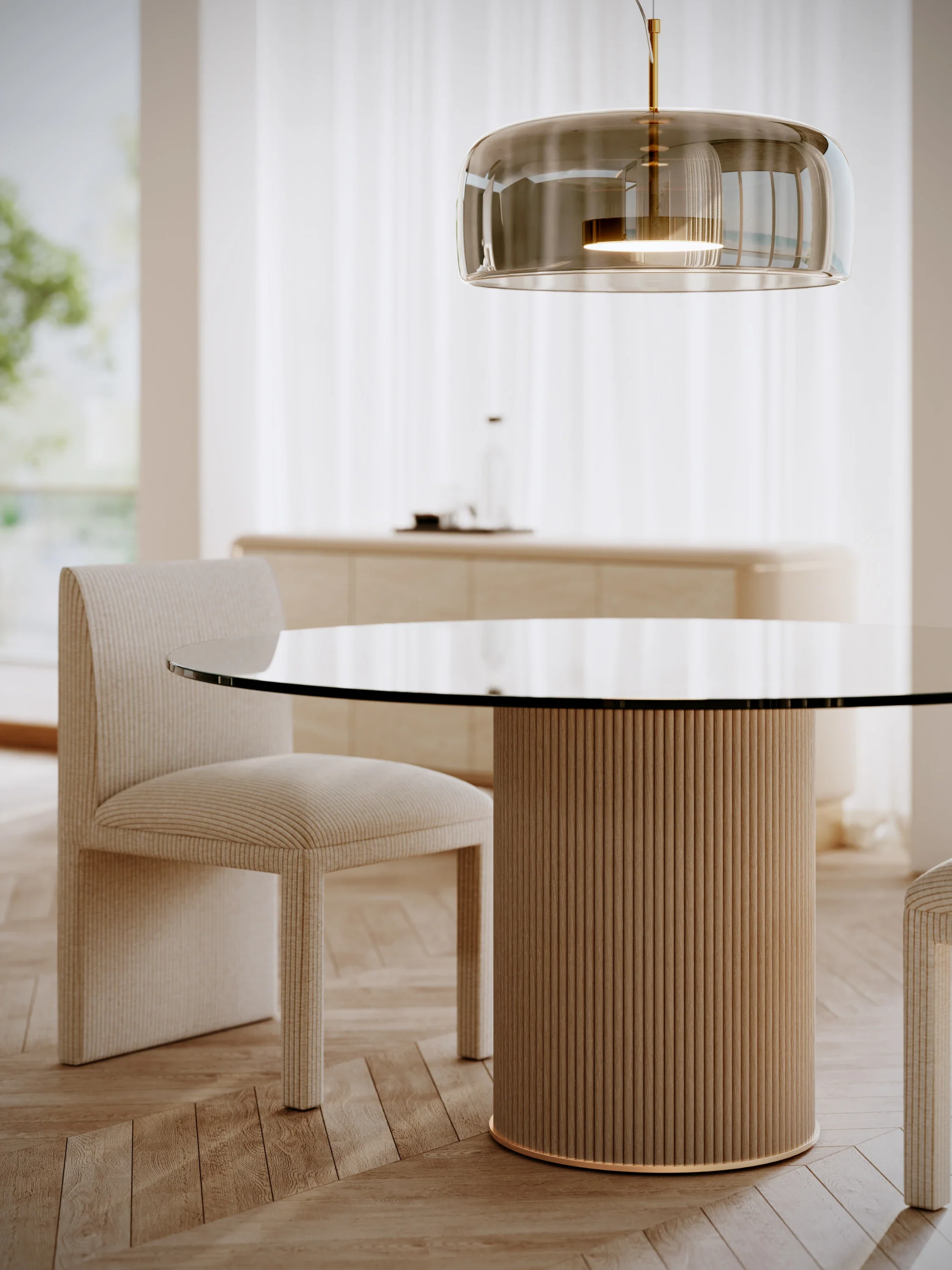 Precipice Uph Dining Chair Oatmeal - Image 5