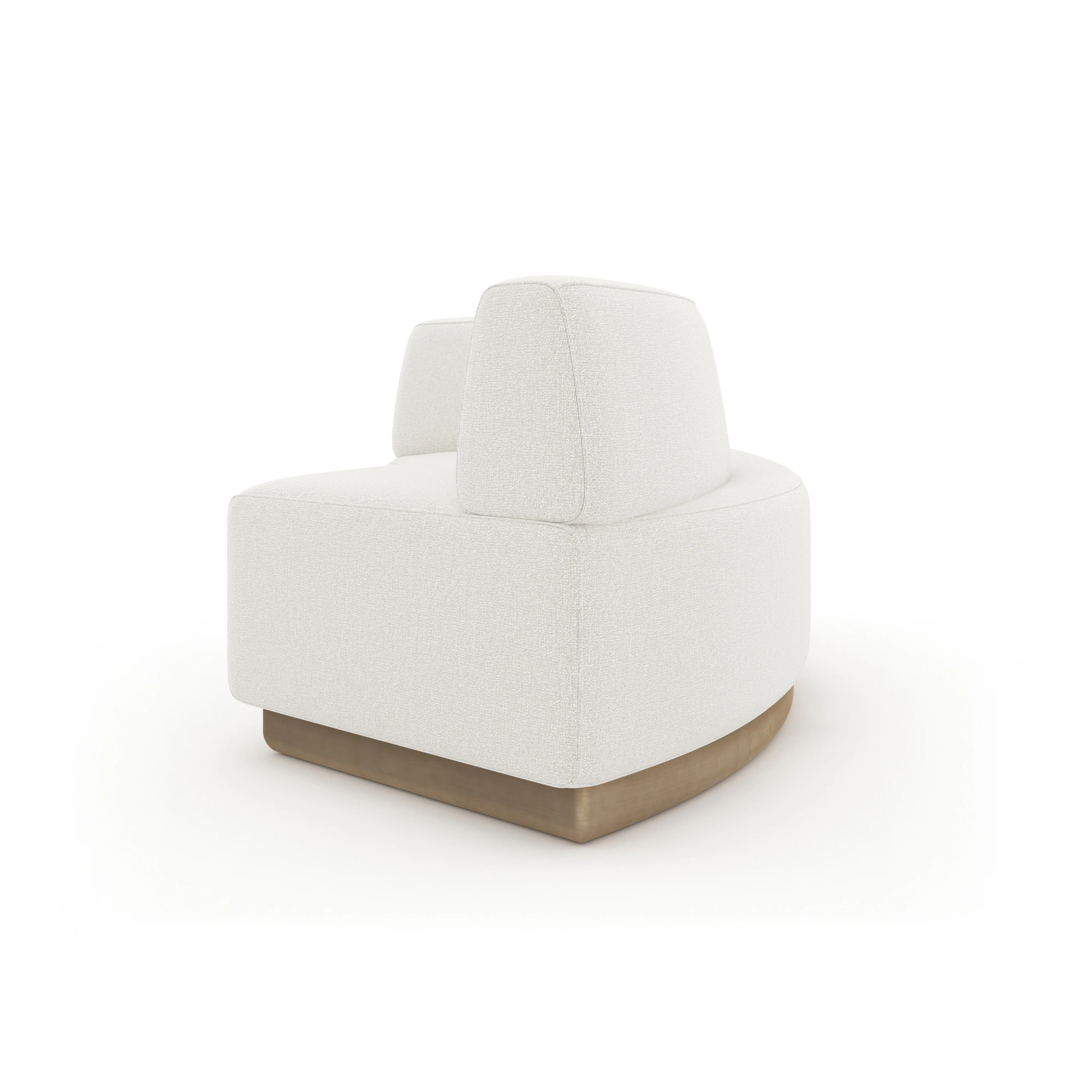 Crescent Armless Loveseat - Image 9