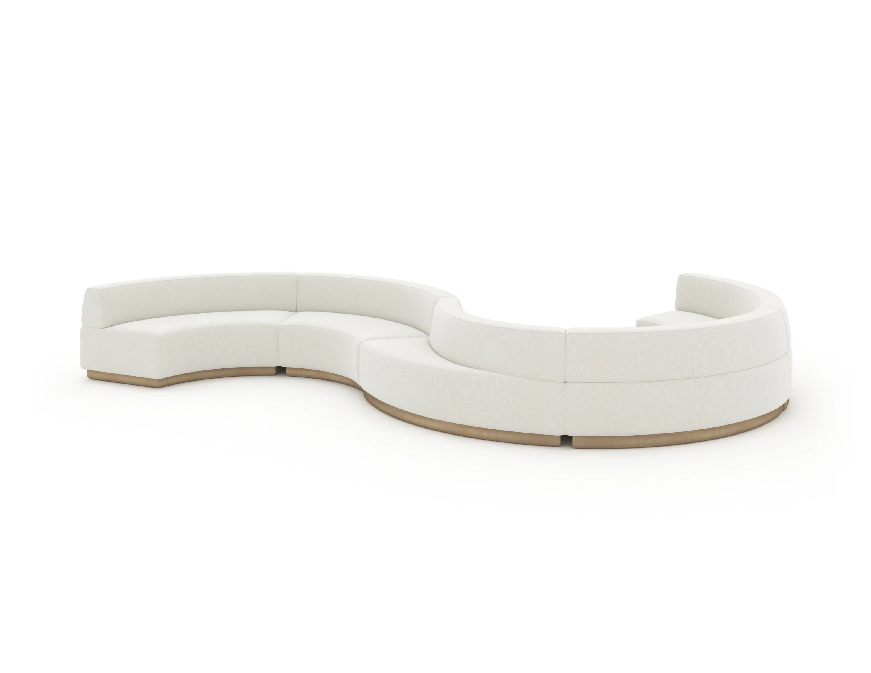 Crescent Armless Loveseat - Image 4