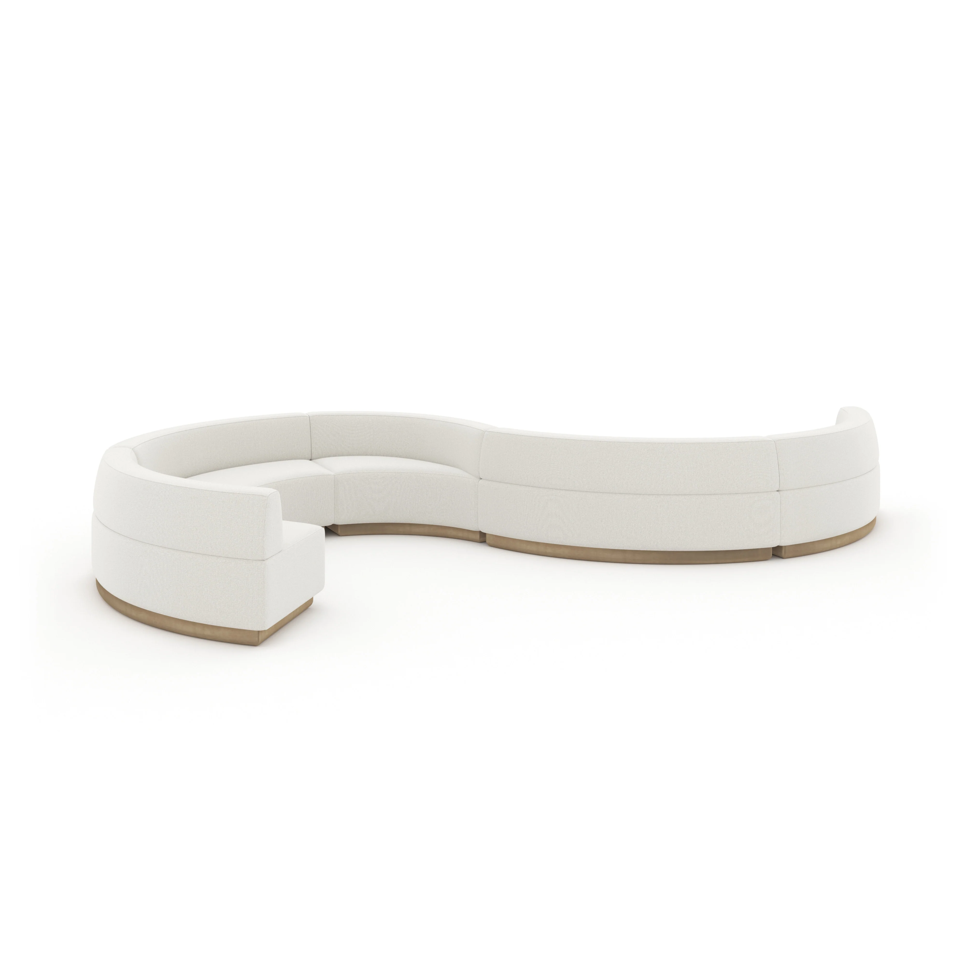 Crescent Armless Loveseat - Image 5