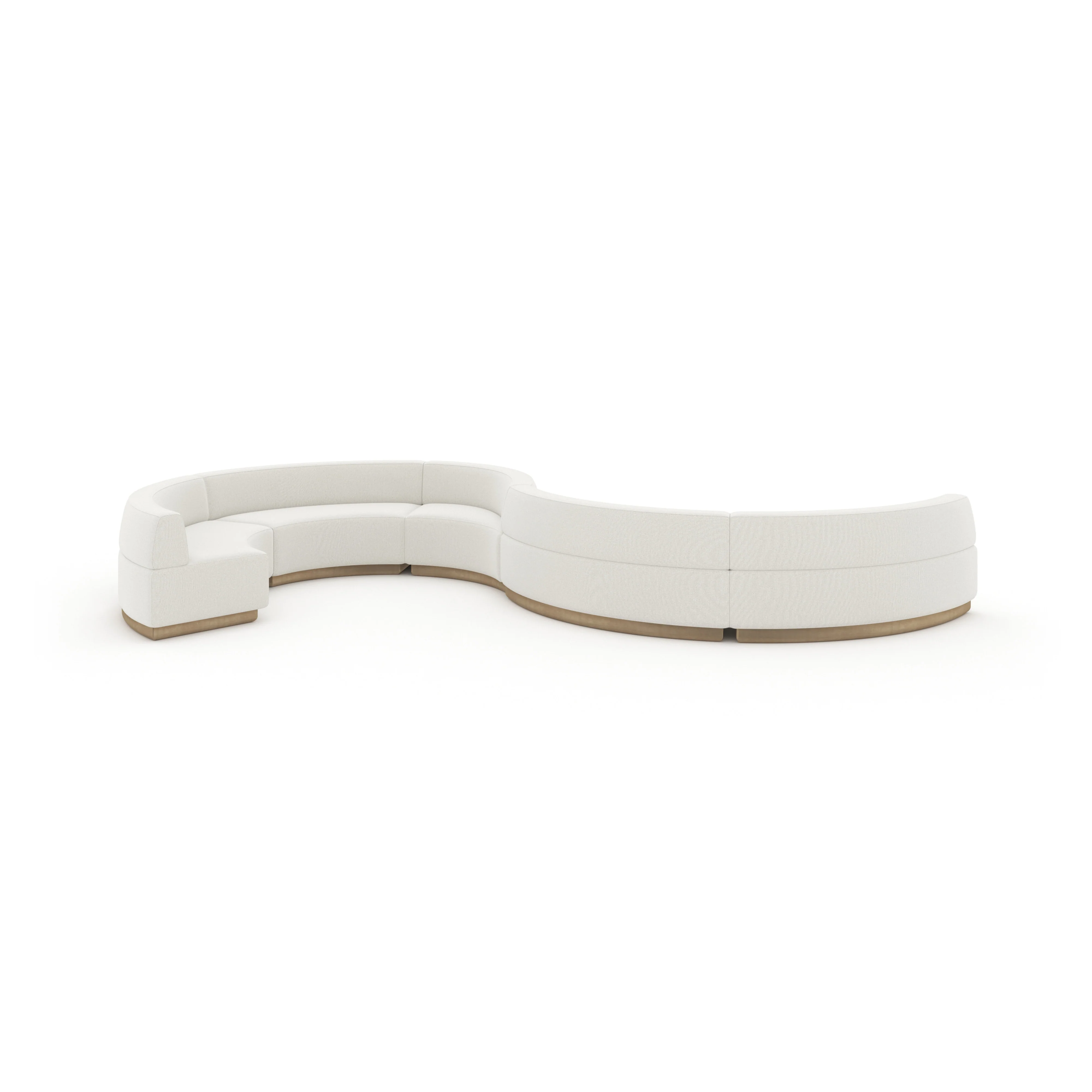 Crescent Armless Loveseat - Image 7