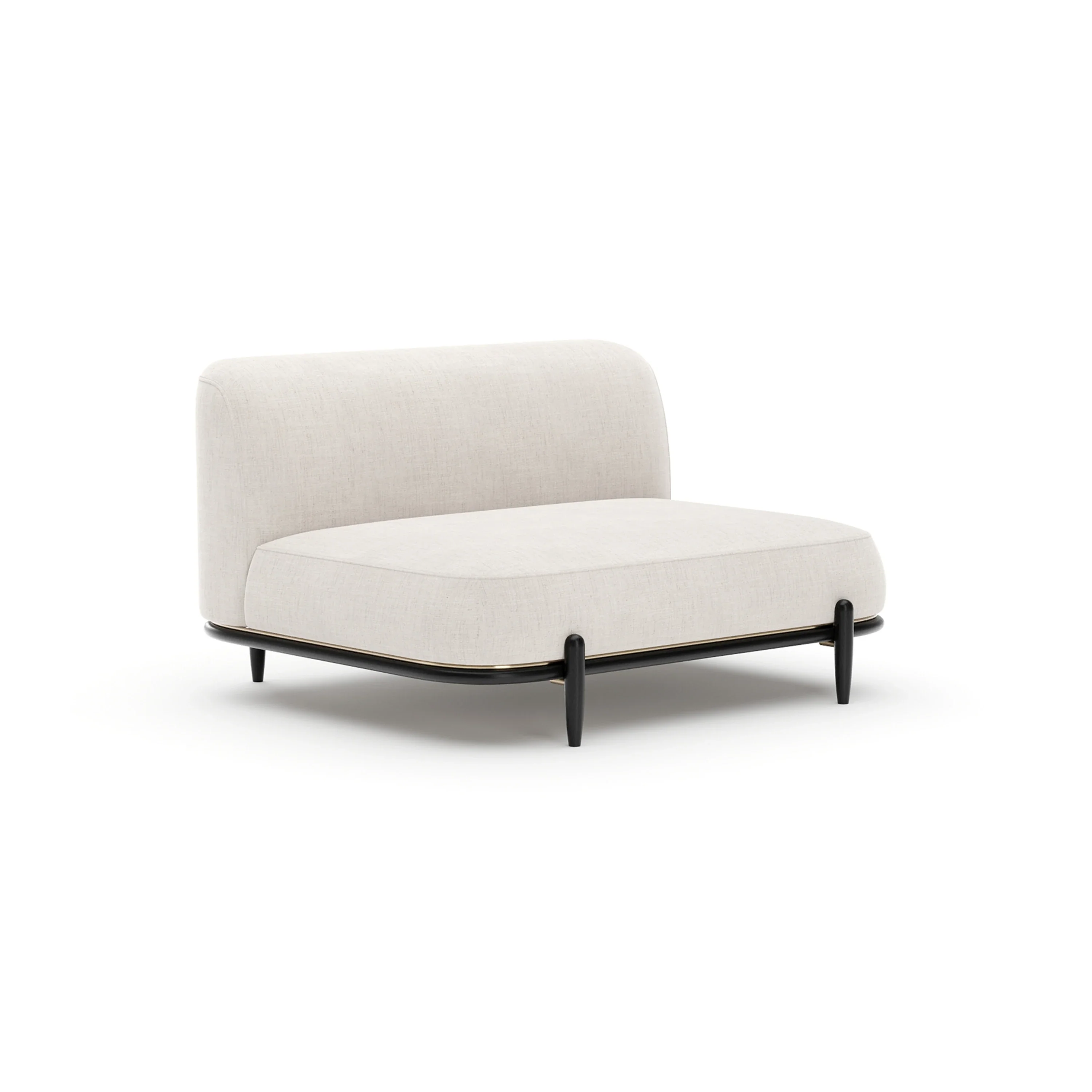 Madera Armless Chair - Oatmeal - Image 2