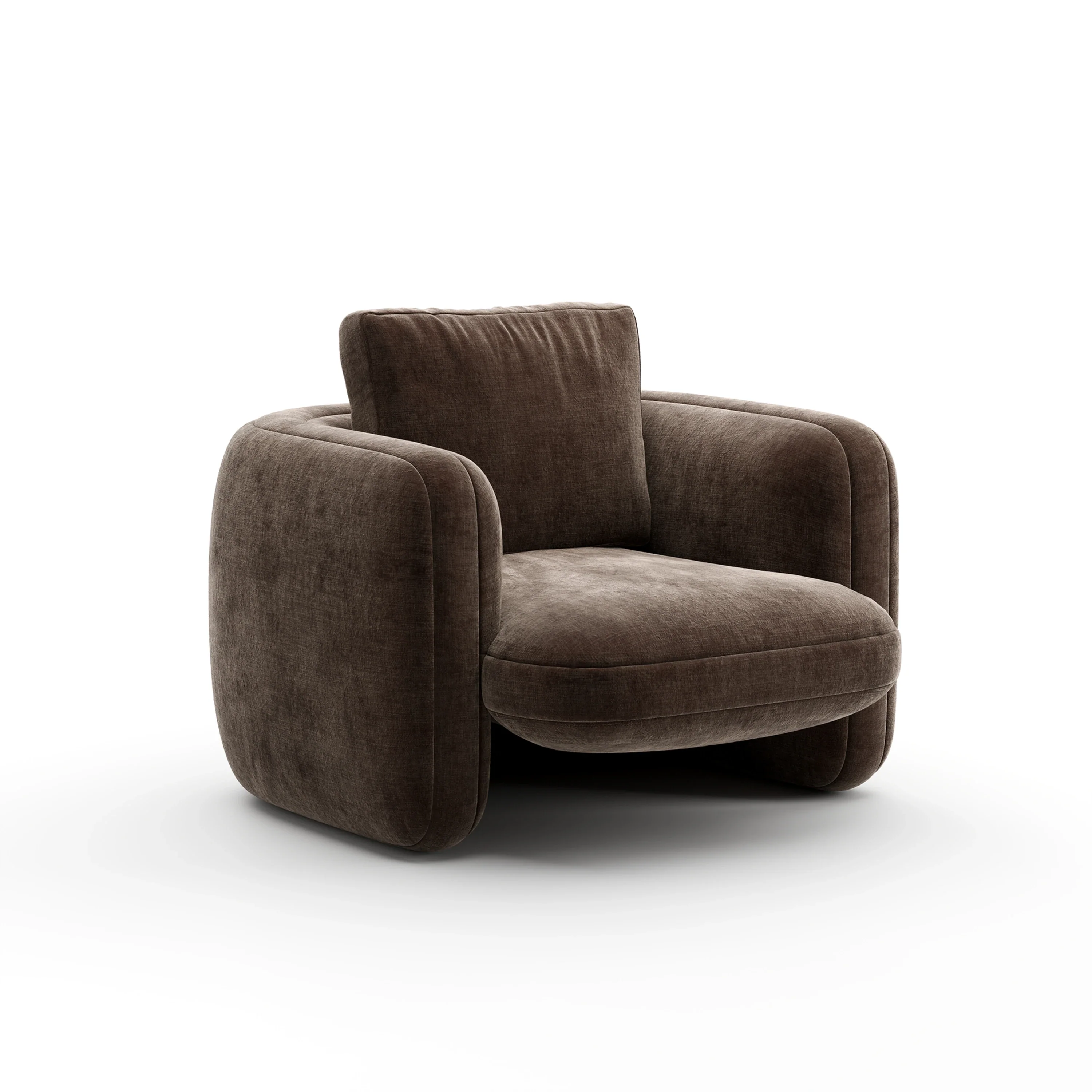 Overlap Chair Dark Taupe - Image 2