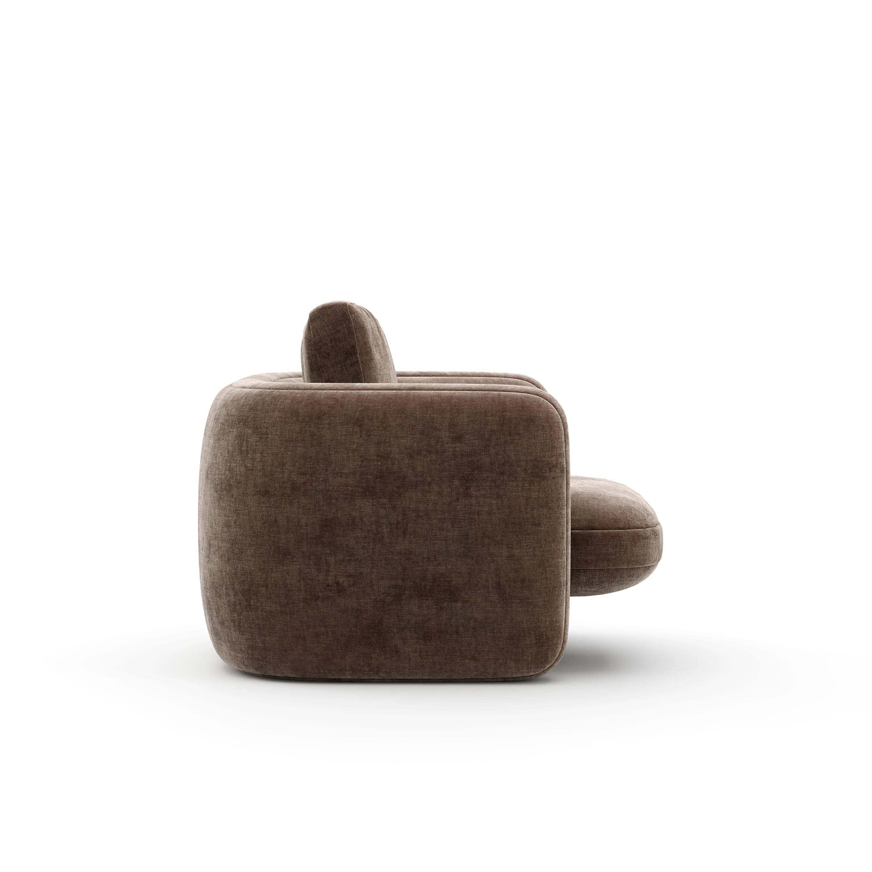 Overlap Chair Dark Taupe - Image 3