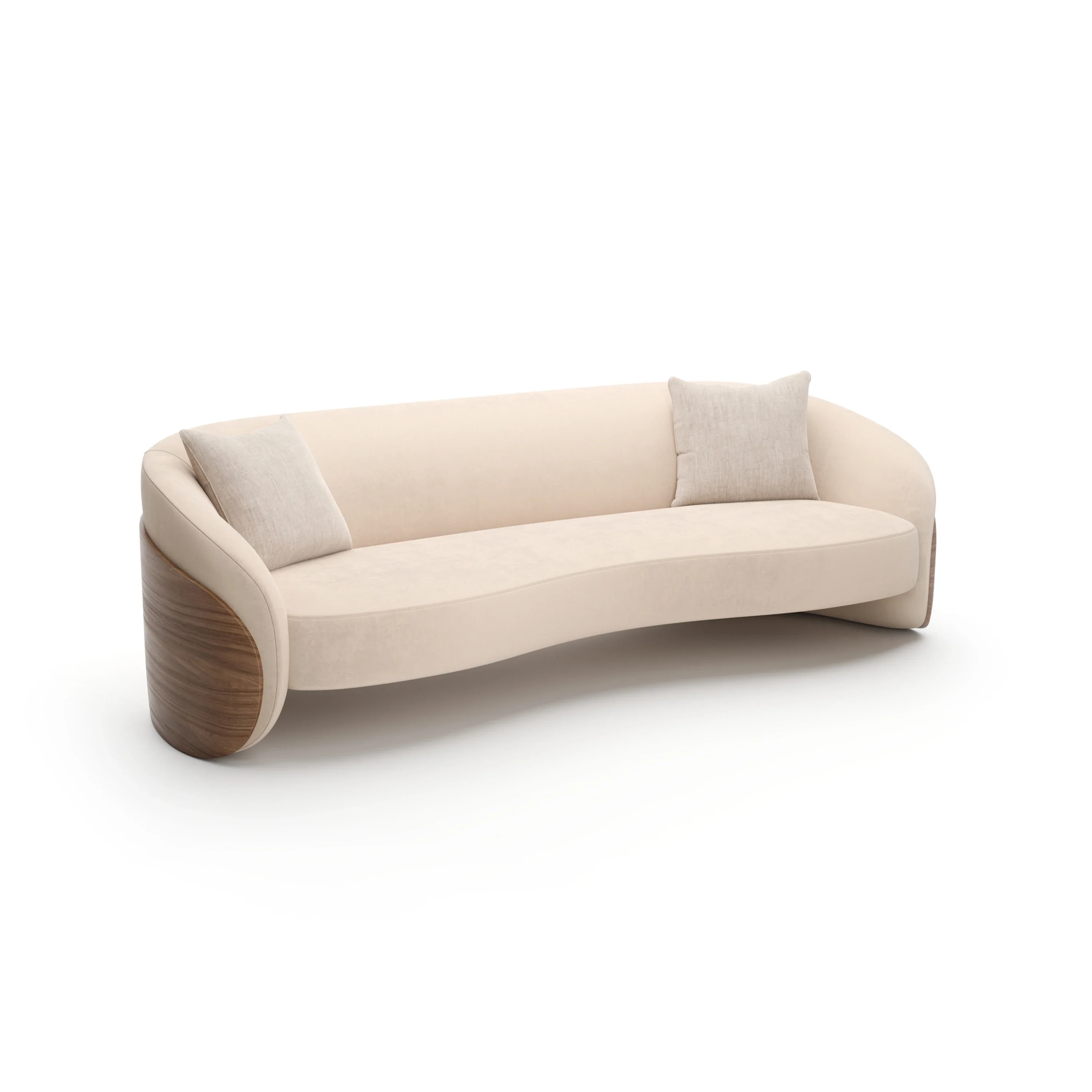 Fleur Wood Back Sofa - Image 5