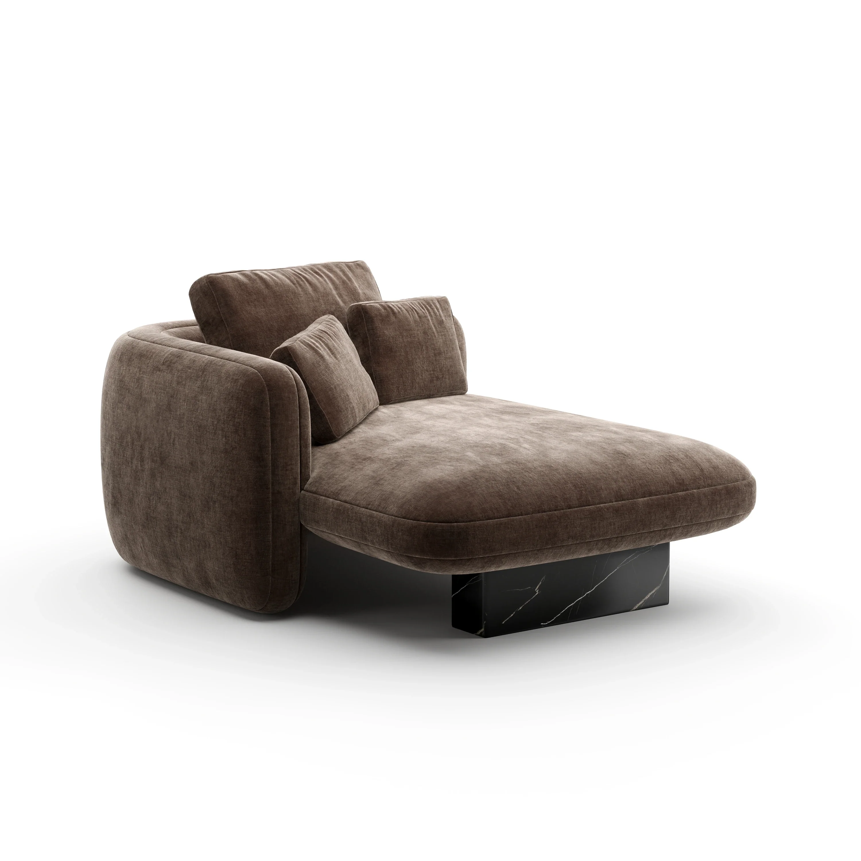 Overlap Laf Chaise Dark Taupe - Image 4