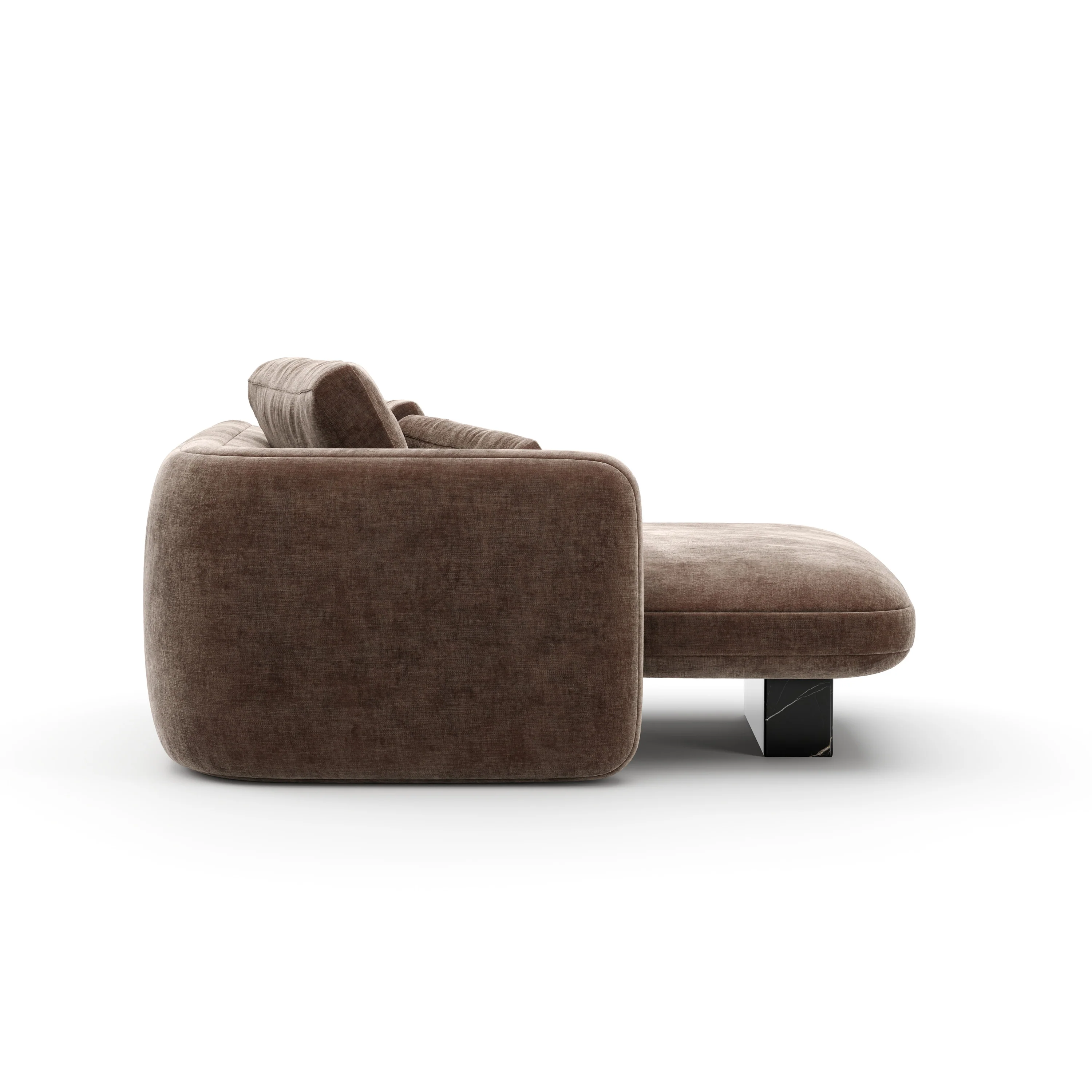 Overlap Laf Chaise Dark Taupe - Image 6