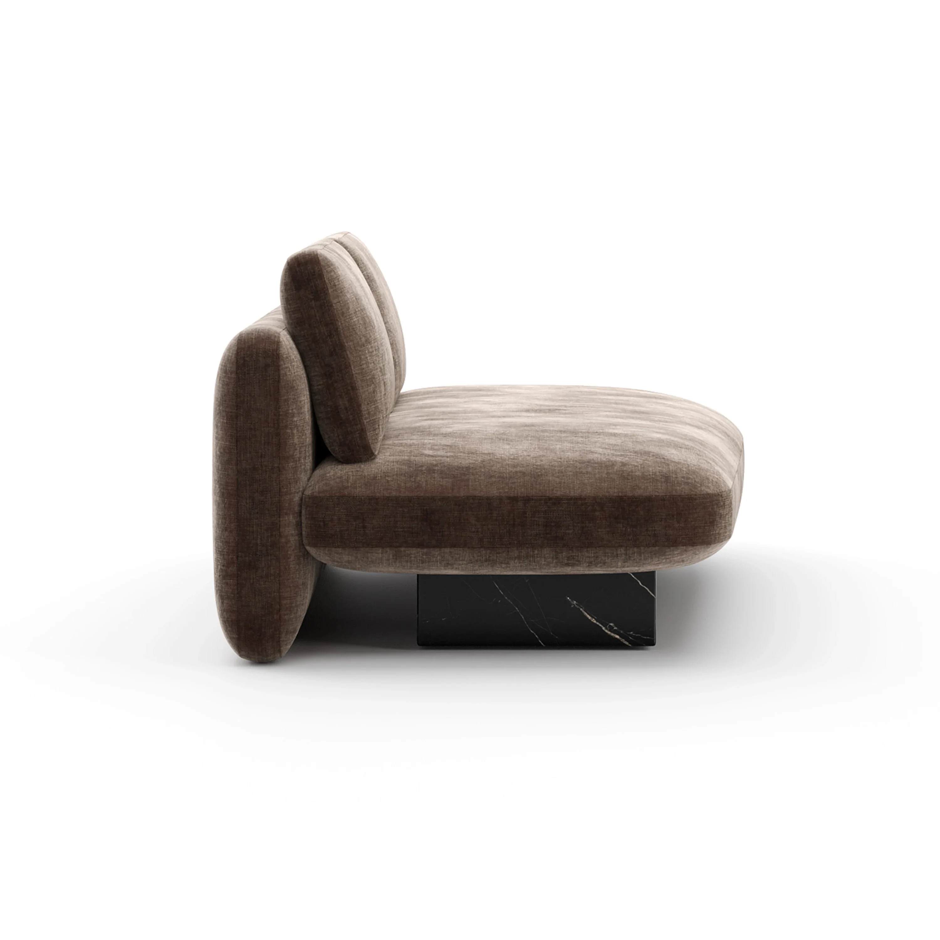 Overlap Laf Armless Bumper Dk Taupe - Image 4