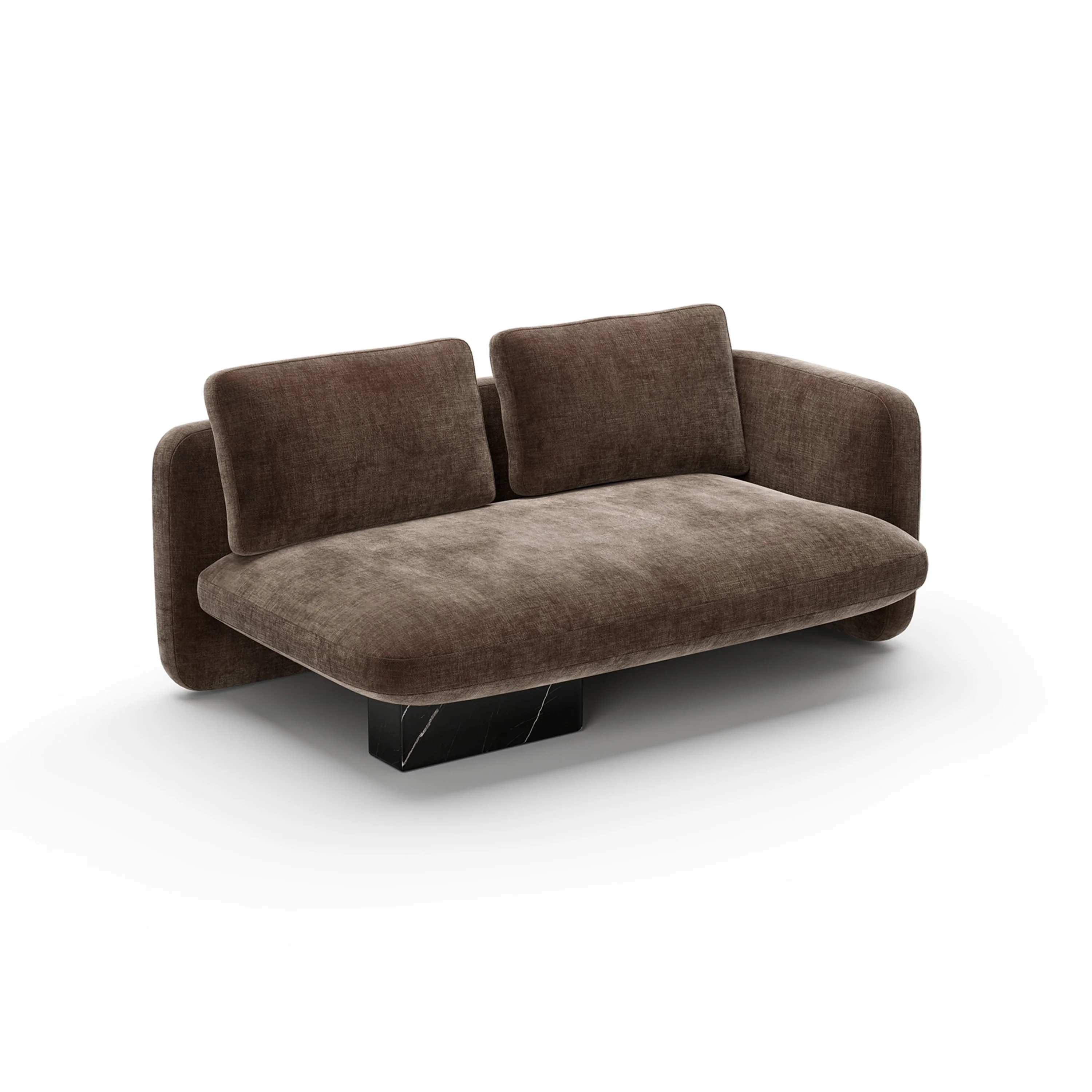 Overlap Raf Loveseat Dark Taupe - Image 4
