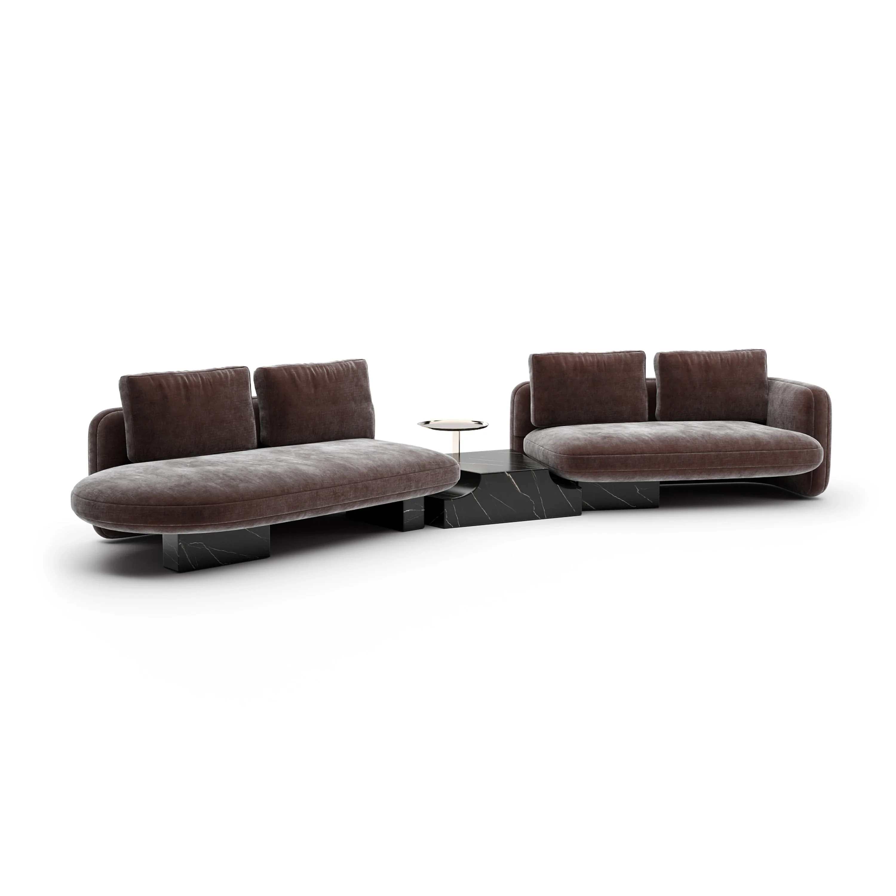 Overlap Left Bumper Sectional Dk Taupe - Image 2
