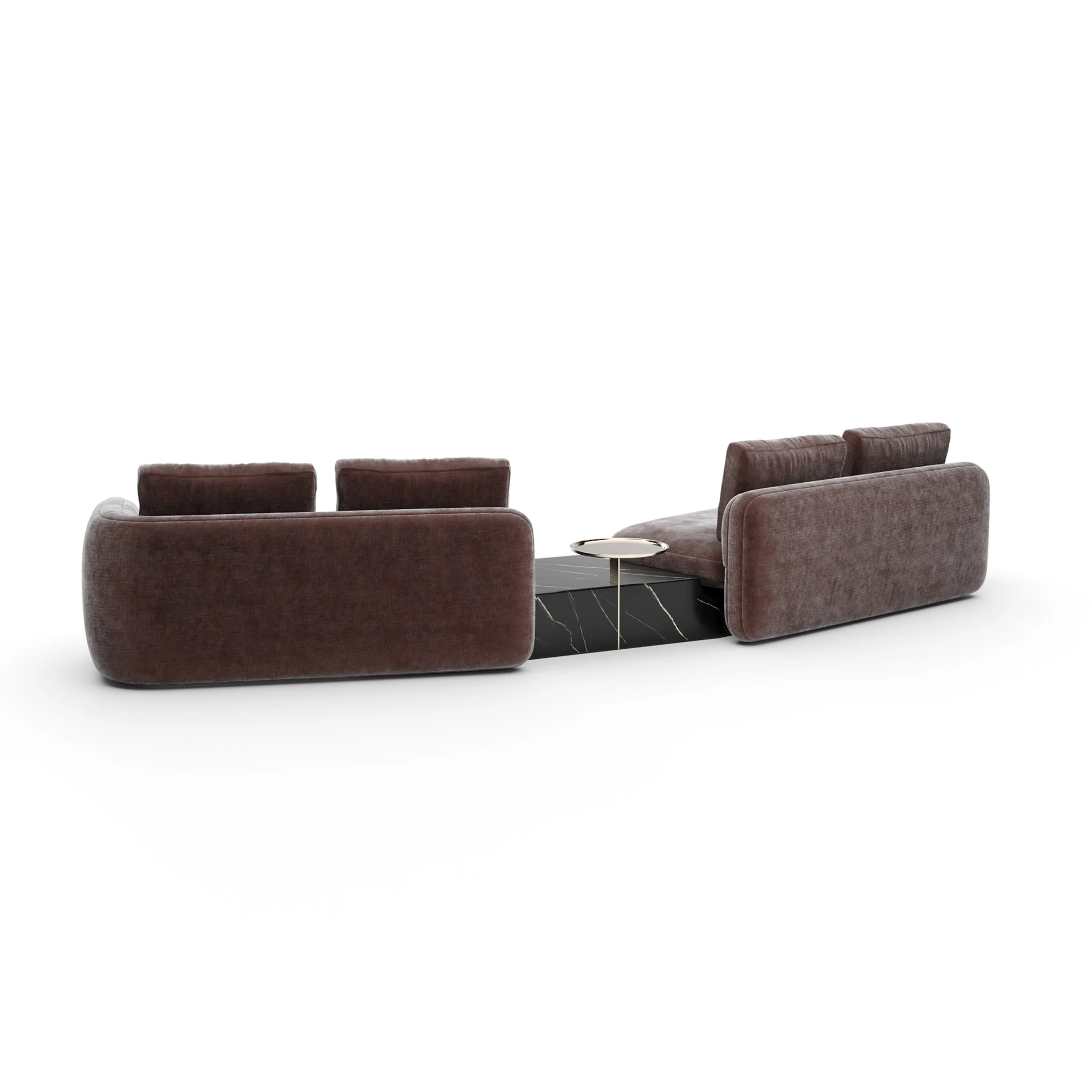 Overlap Left Bumper Sectional Dk Taupe - Image 4