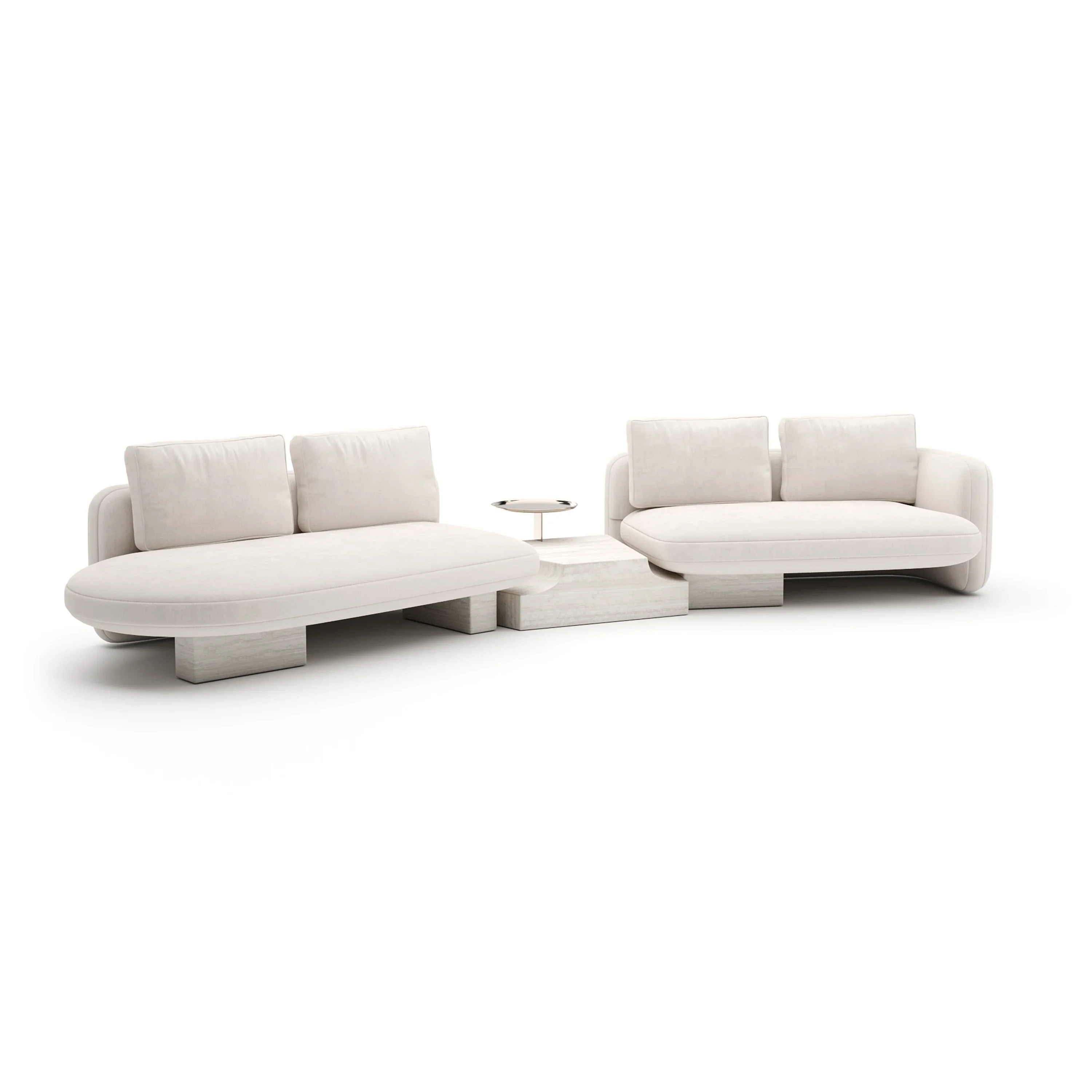 Overlap Left Bumper Sectional Ecru - Image 5