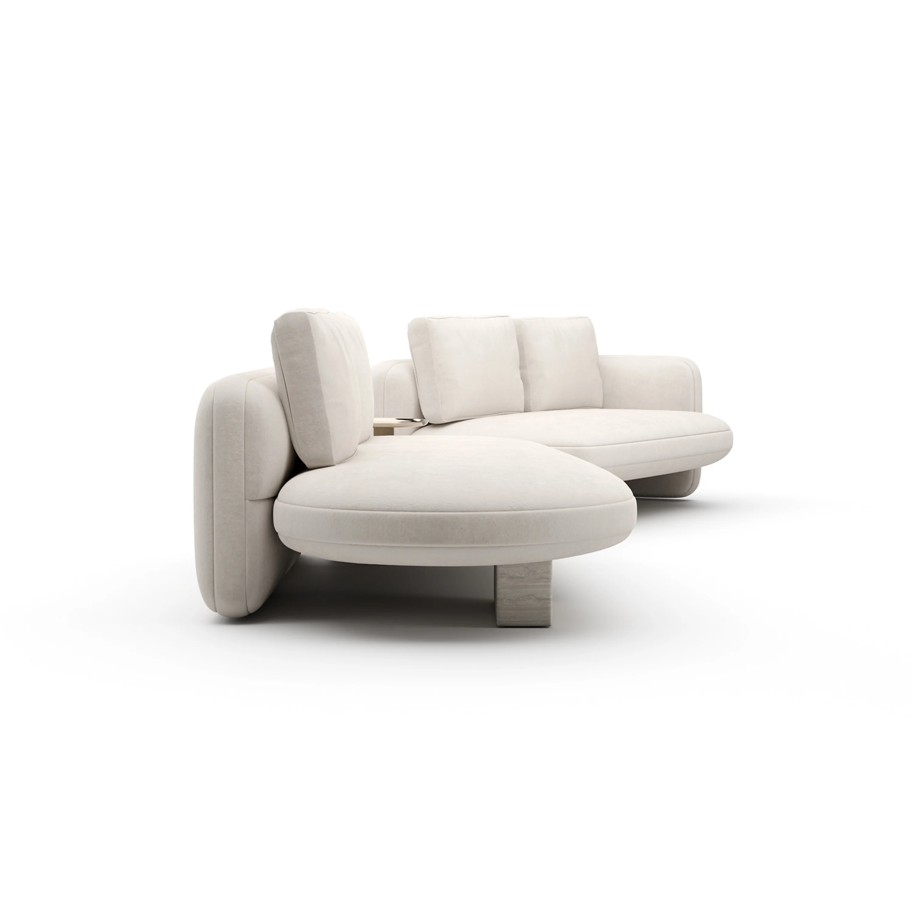 Overlap Left Bumper Sectional Ecru - Image 6
