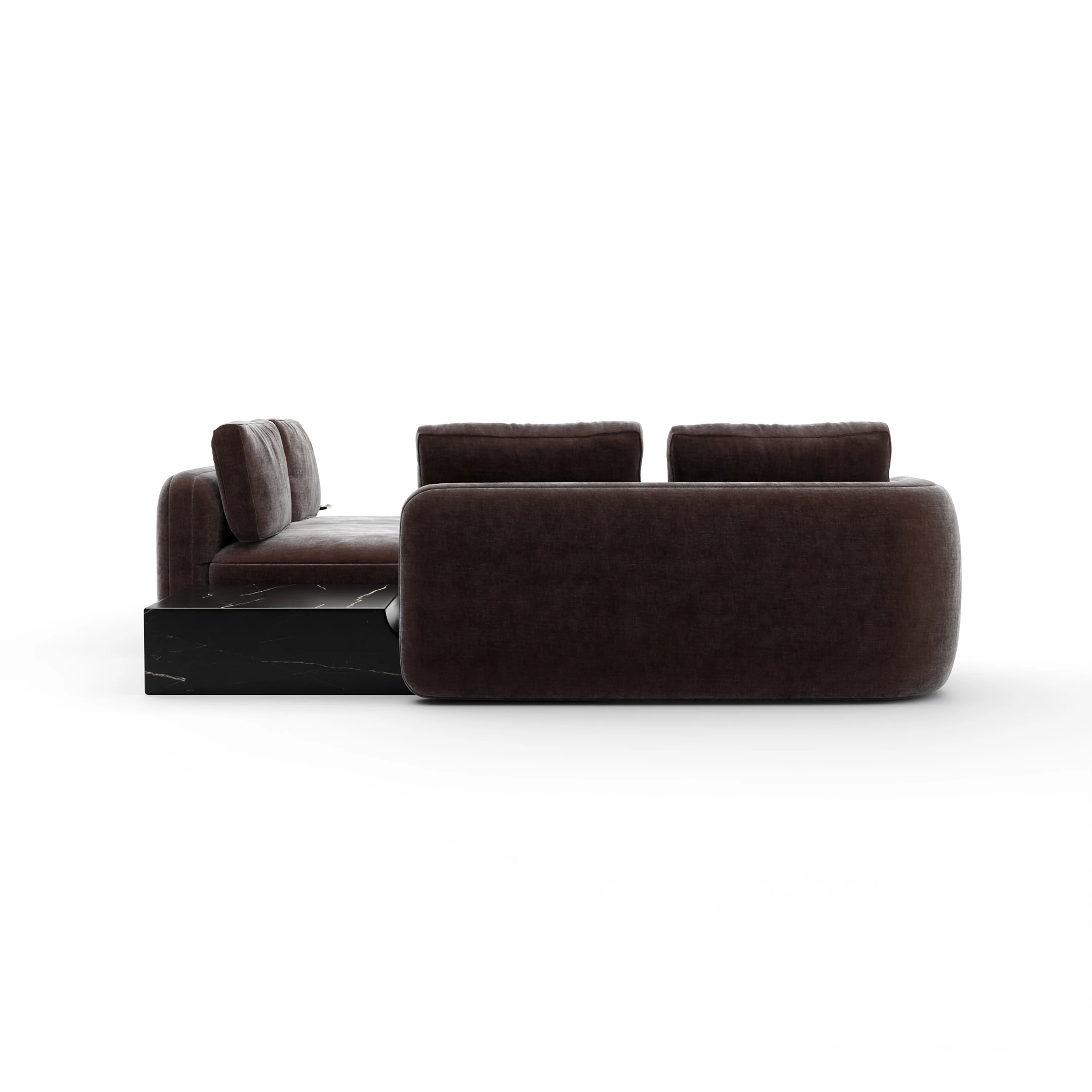 Overlap Wedge Sectional Dk Taupe - Image 4