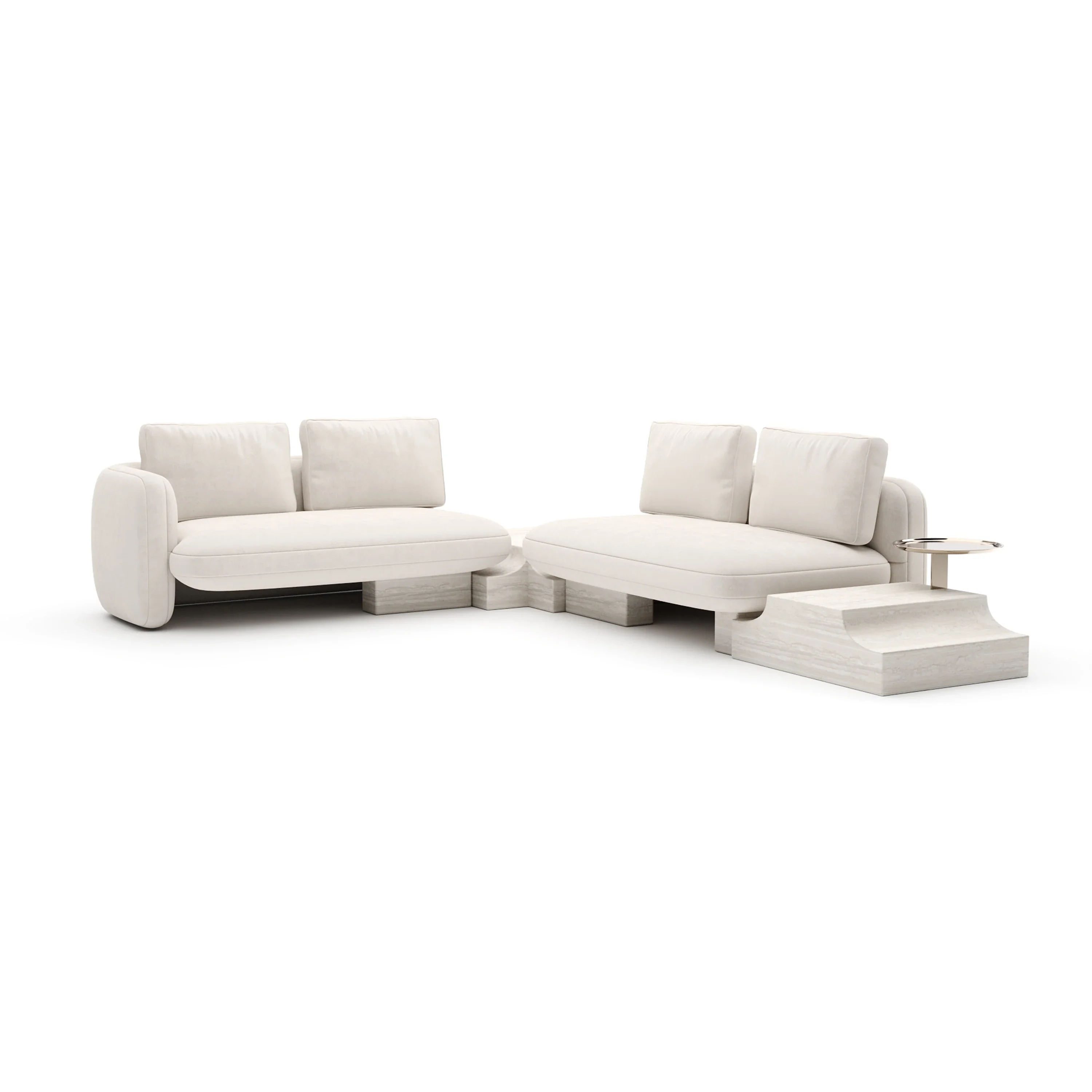 Overlap Wedge Sectional Ecru - Image 2