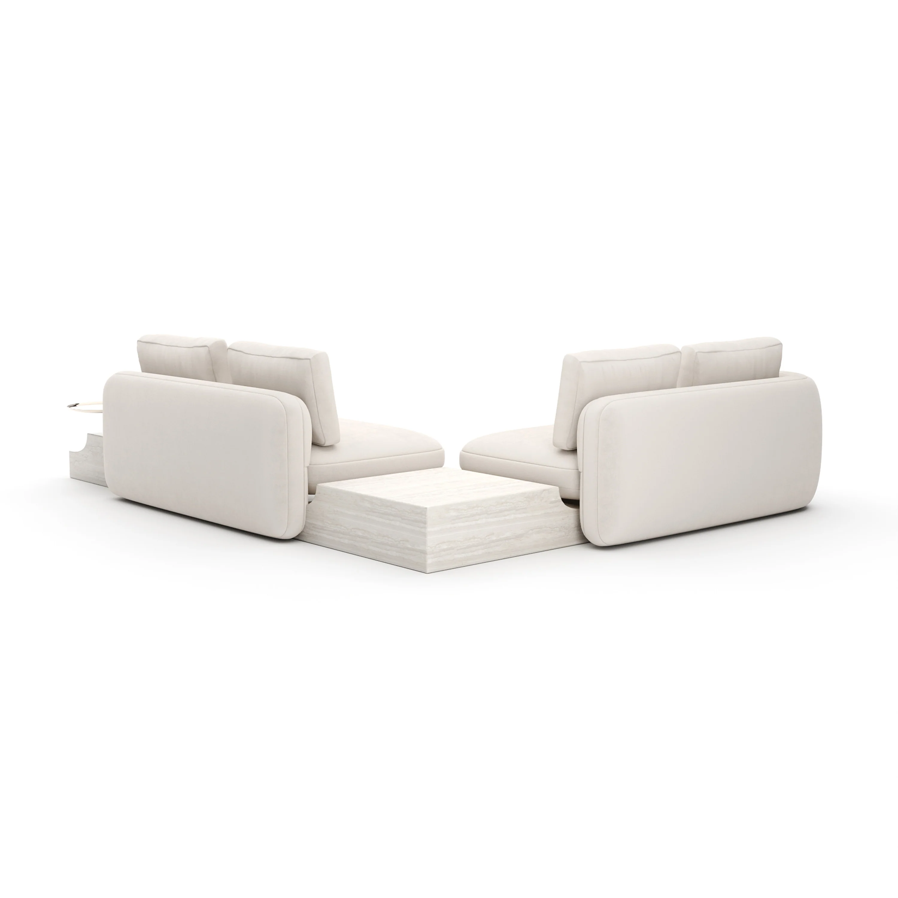 Overlap Wedge Sectional Ecru - Image 4