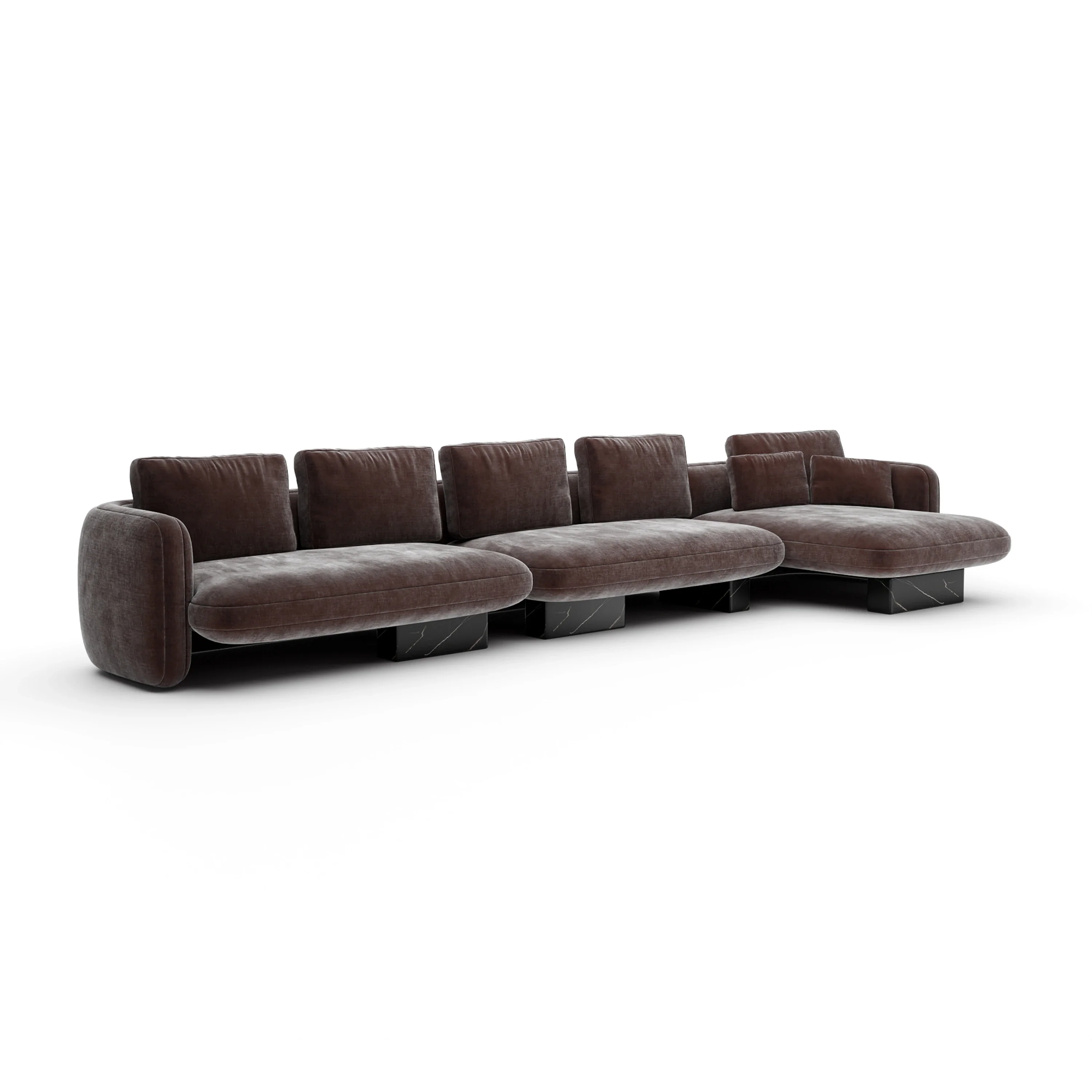 Overlap Right Chaise Sec Large Dk Taupe - Image 2