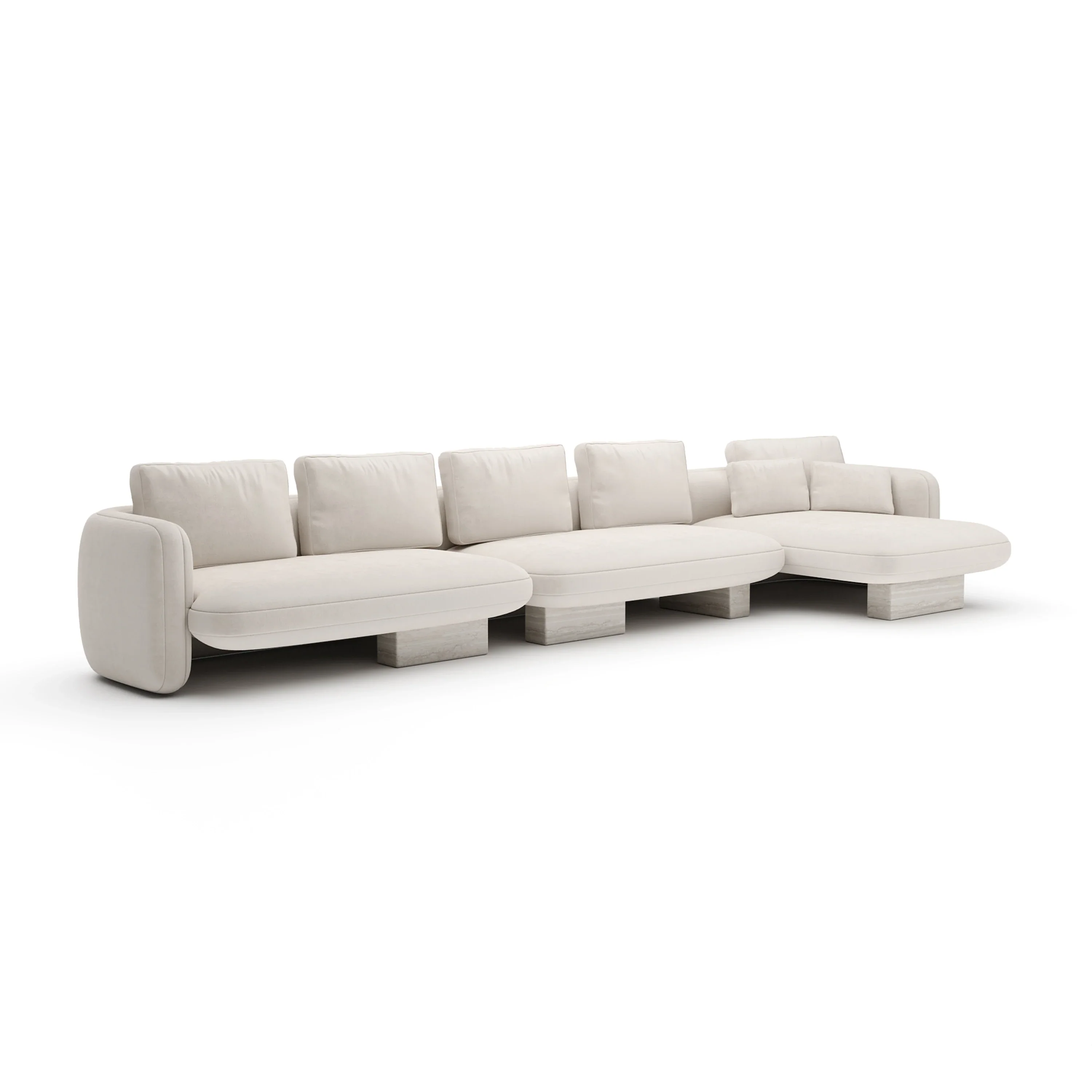 Overlap Right Chaise Sec Large Ecru - Image 2