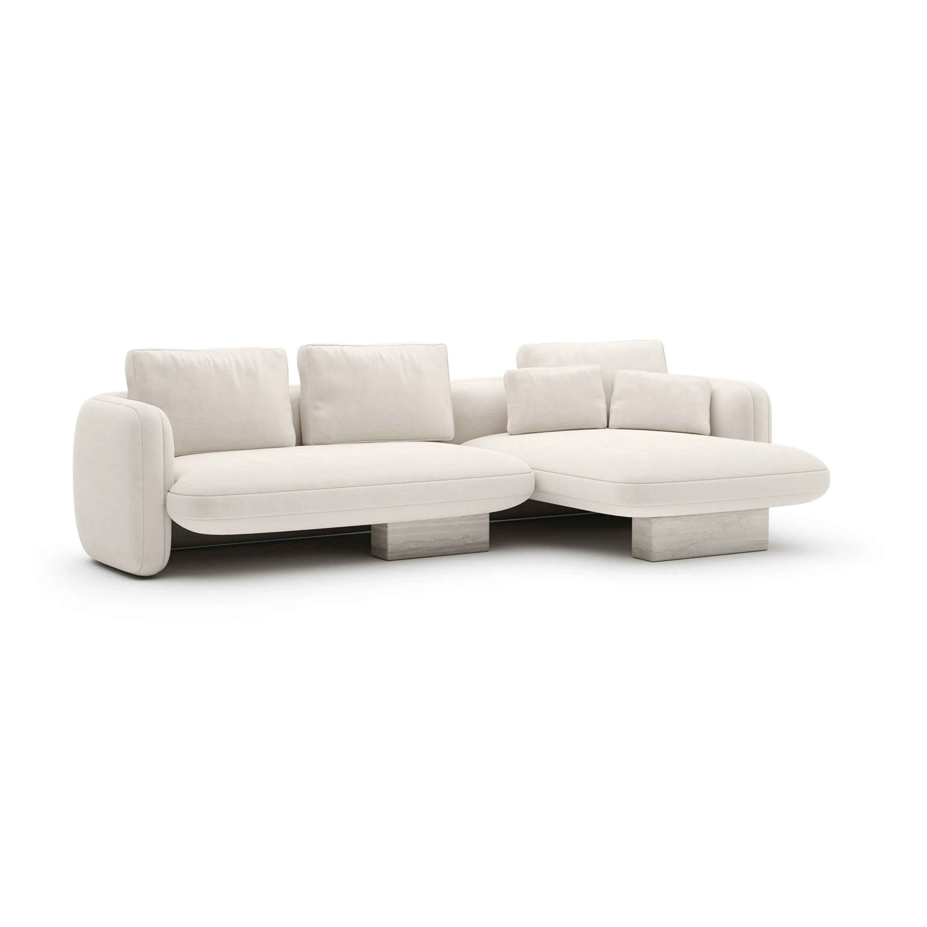 Overlap Right Chaise Sec Small Ecru - Image 2