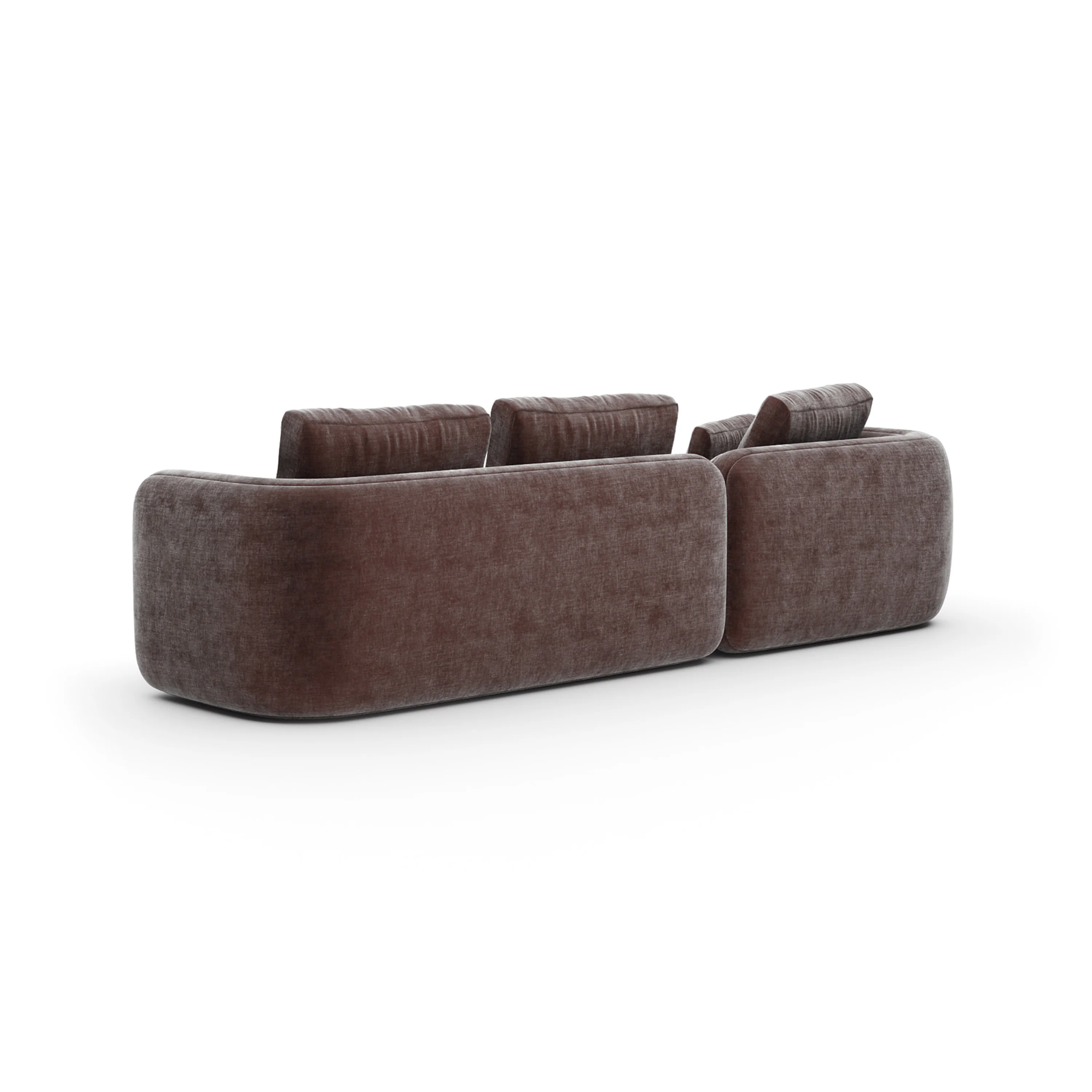 Overlap Left Chaise Sec Small Dk Taupe - Image 4